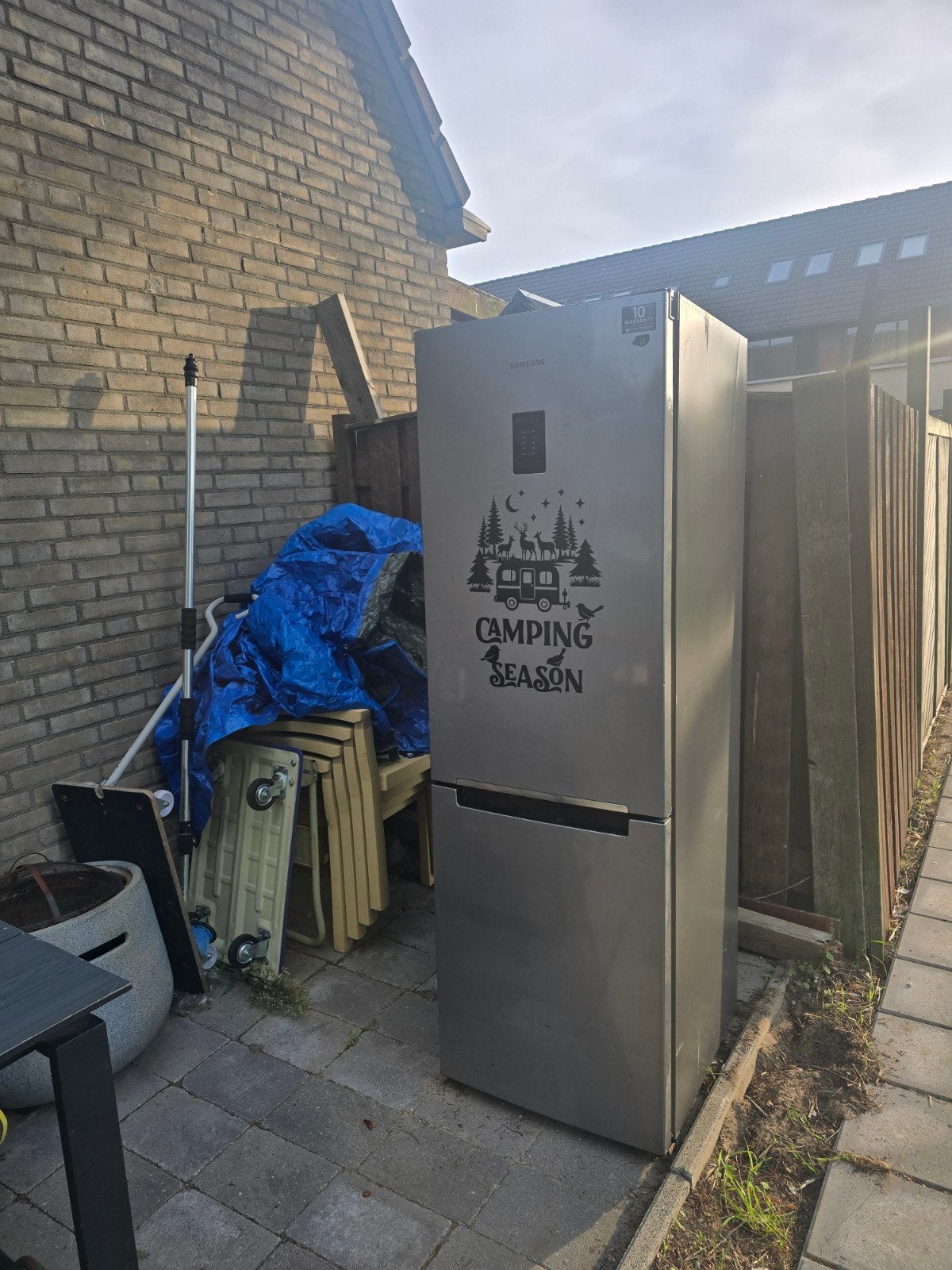 Samsung Koelkast met Vriezer - Ideaal voor Camping/Garage, Gebruikt, 200 liter of meer, 60 cm of meer, Met aparte vriezer
