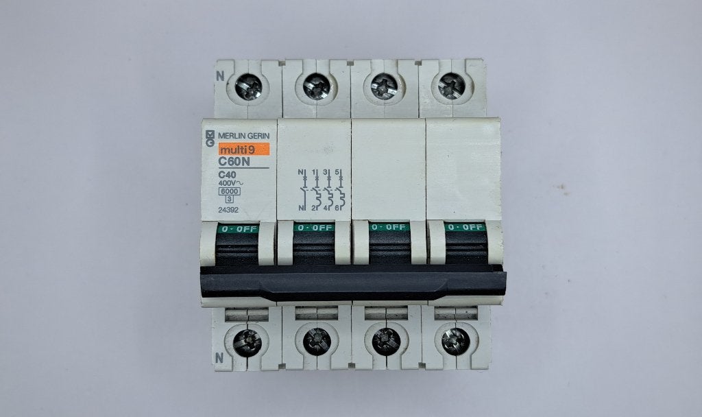 Merlin Gerin Groepenkast Automaat C60N C40 krachtstroom (1x), Gebruikt, Onbekend, Ophalen of Verzenden, Onbekend