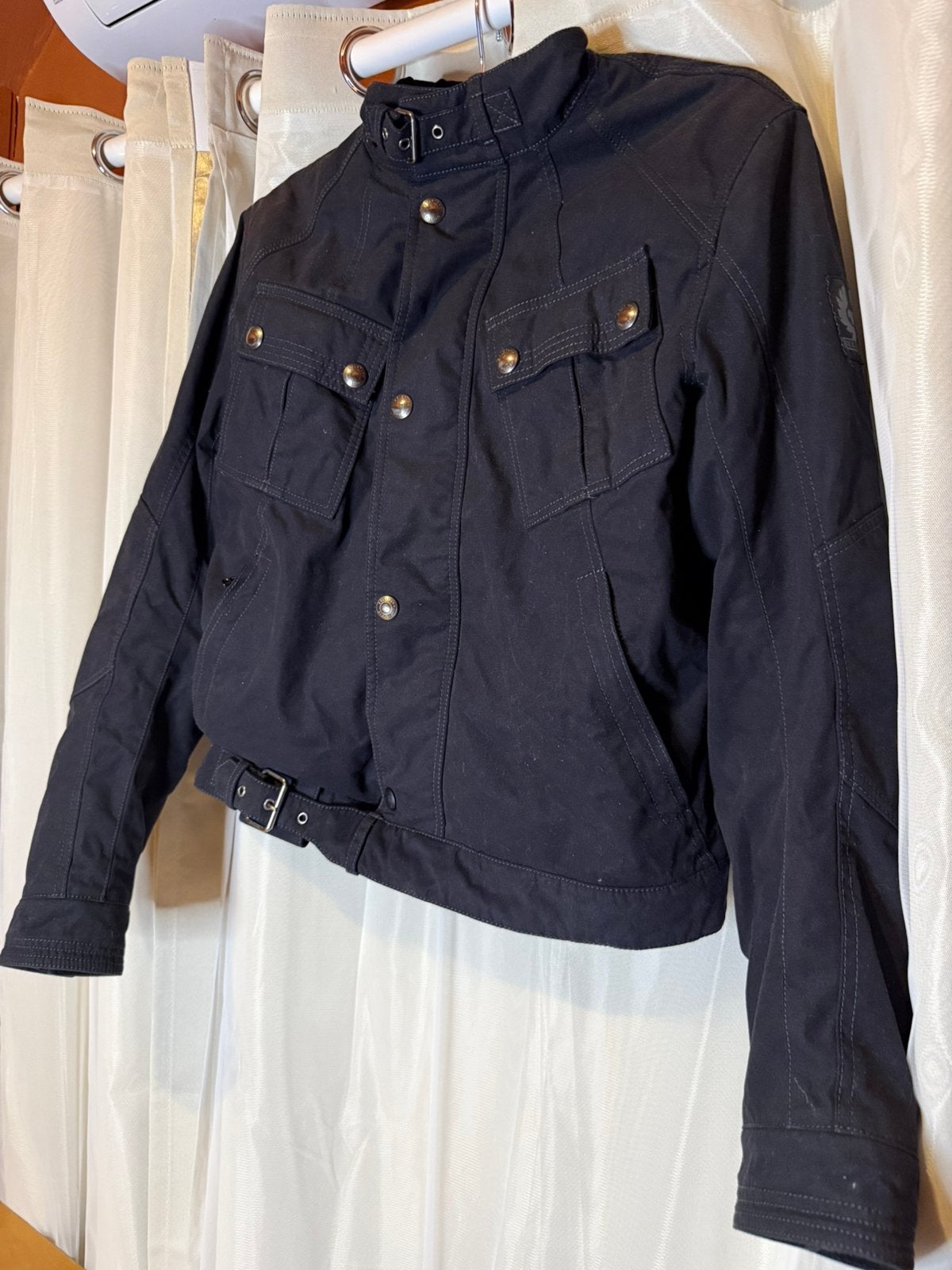 Belstaff motorjas maat L zwart, waterdicht + thermovoering, Belstaff, Jas | textiel, Heren, Ophalen of Verzenden