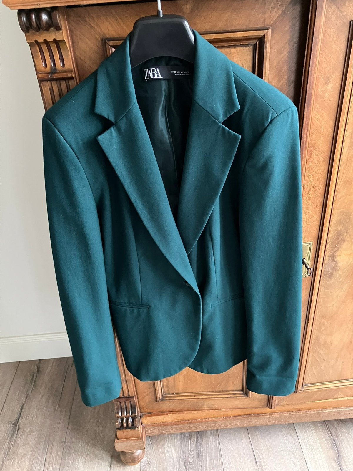 Zara blazer emerald groen M, Ophalen of Verzenden, Zo goed als nieuw, Groen