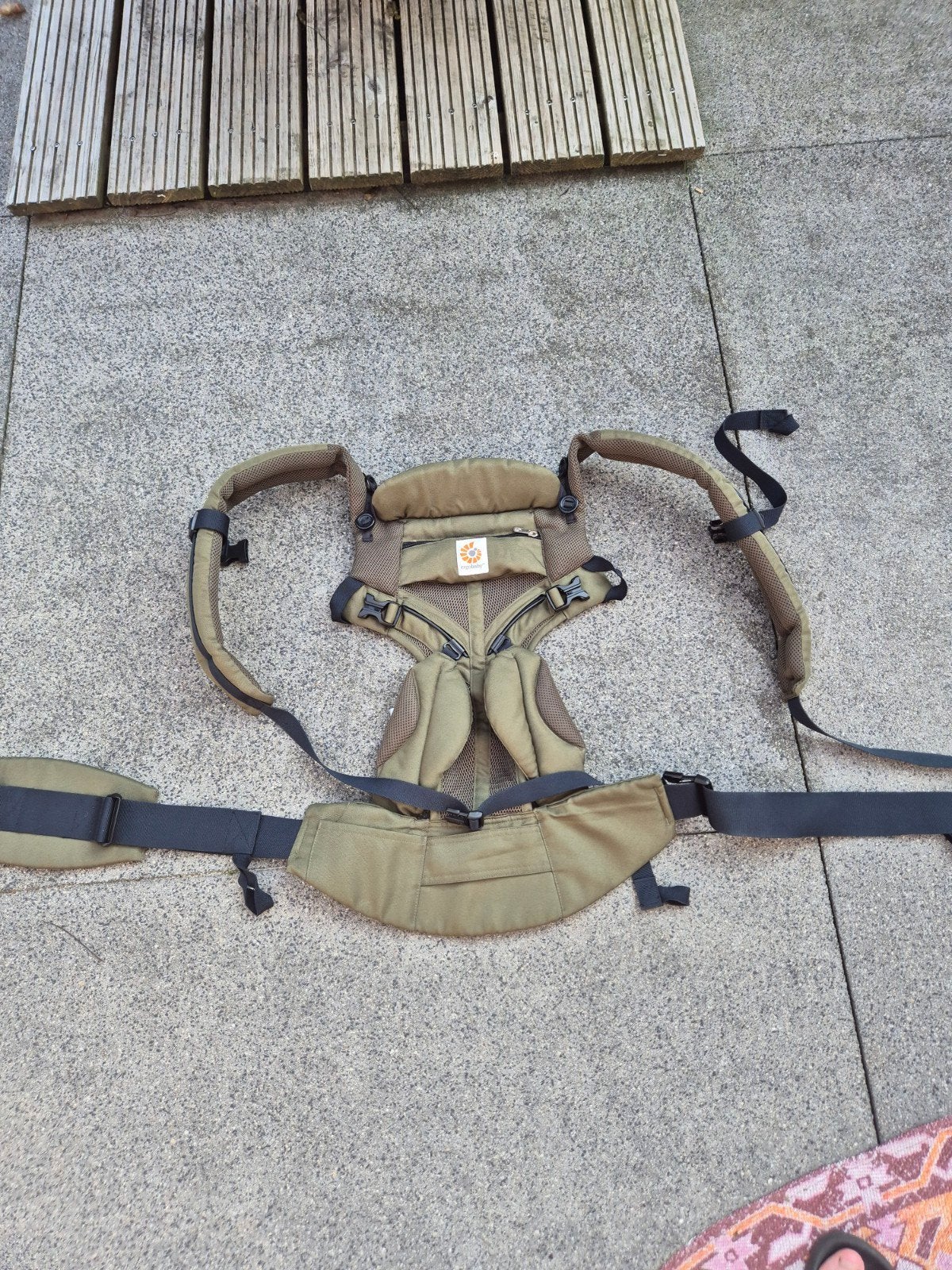 Ergobaby Omni 360 Cool Air Mesh – Khaki Green draagzak, Kinderen en Baby's, Babydragers en Draagdoeken, Ophalen of Verzenden