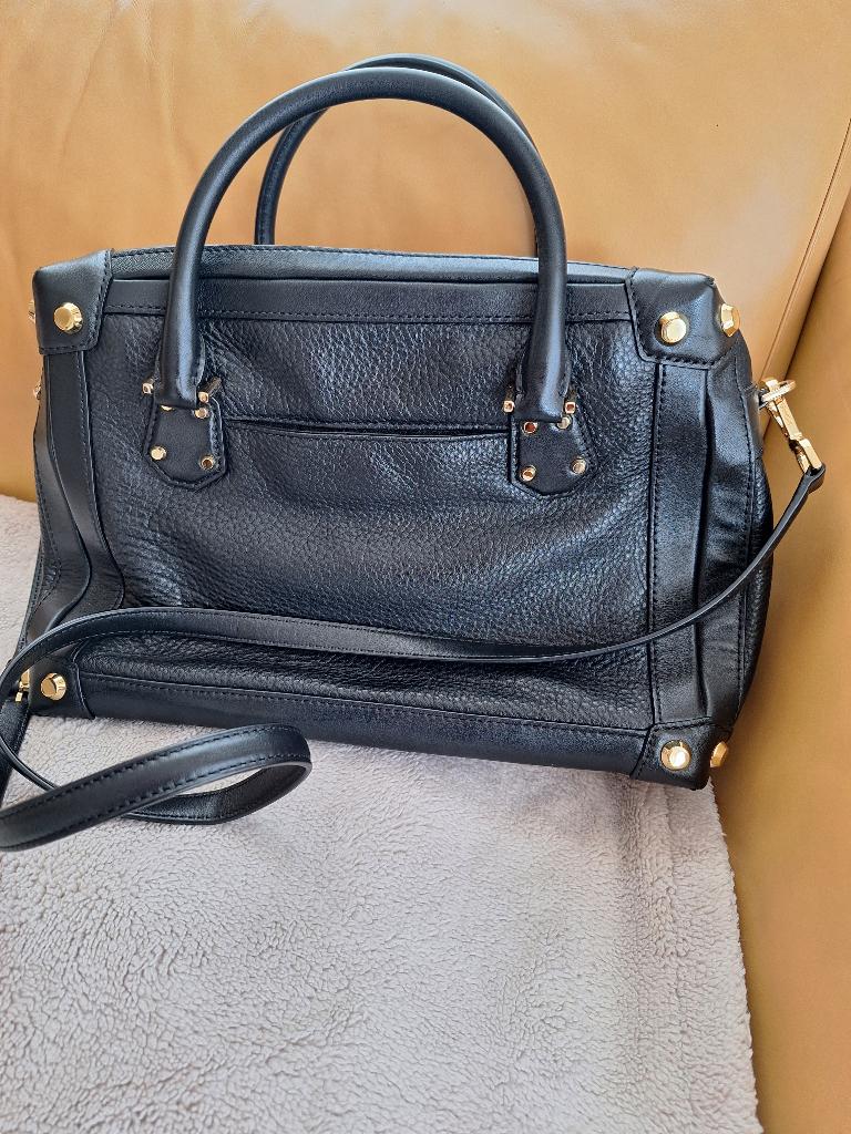 Michael Kors handtas leer, zwart, Ophalen of Verzenden, Zo goed als nieuw, Zwart, Handtas