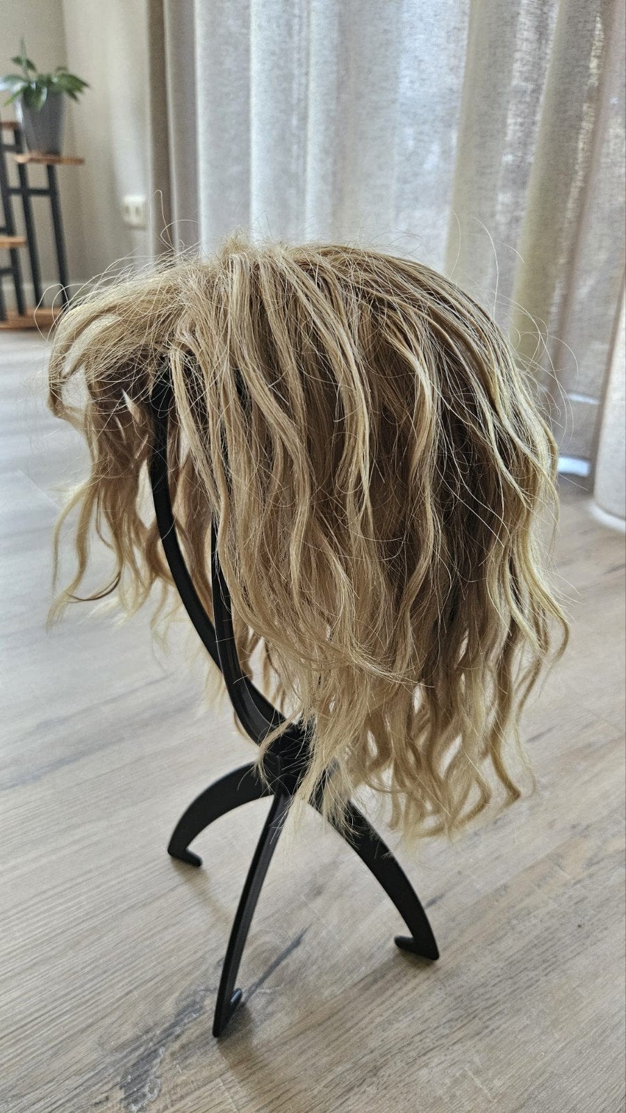 Haarstukje (echt haar) met krullen, Sieraden, Tassen en Uiterlijk, Uiterlijk | Haarverzorging, Ophalen of Verzenden, Zo goed als nieuw