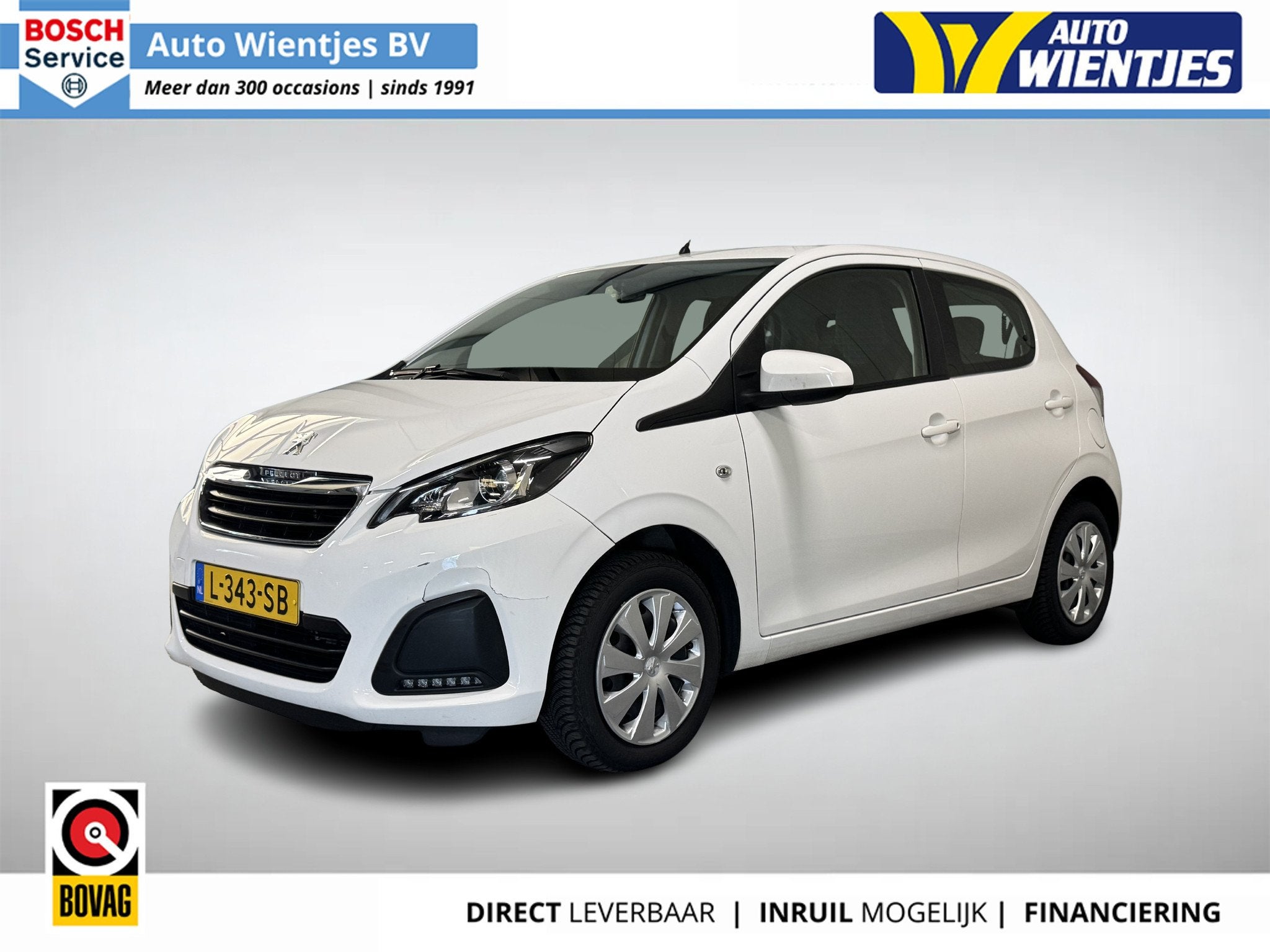 Peugeot 108 1.0 e-VTi | Active 5-Drs | Airco, Auto's, Gebruikt, Euro 6, 4 stoelen, Wit