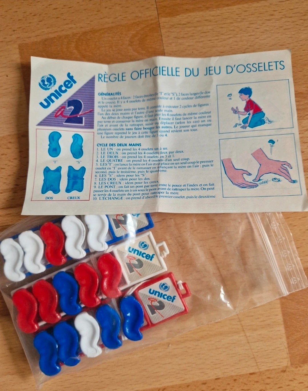 Unicef Osselets Spel - Vintage Kinderspel, Ophalen of Verzenden, Gebruikt, Jongen of Meisje