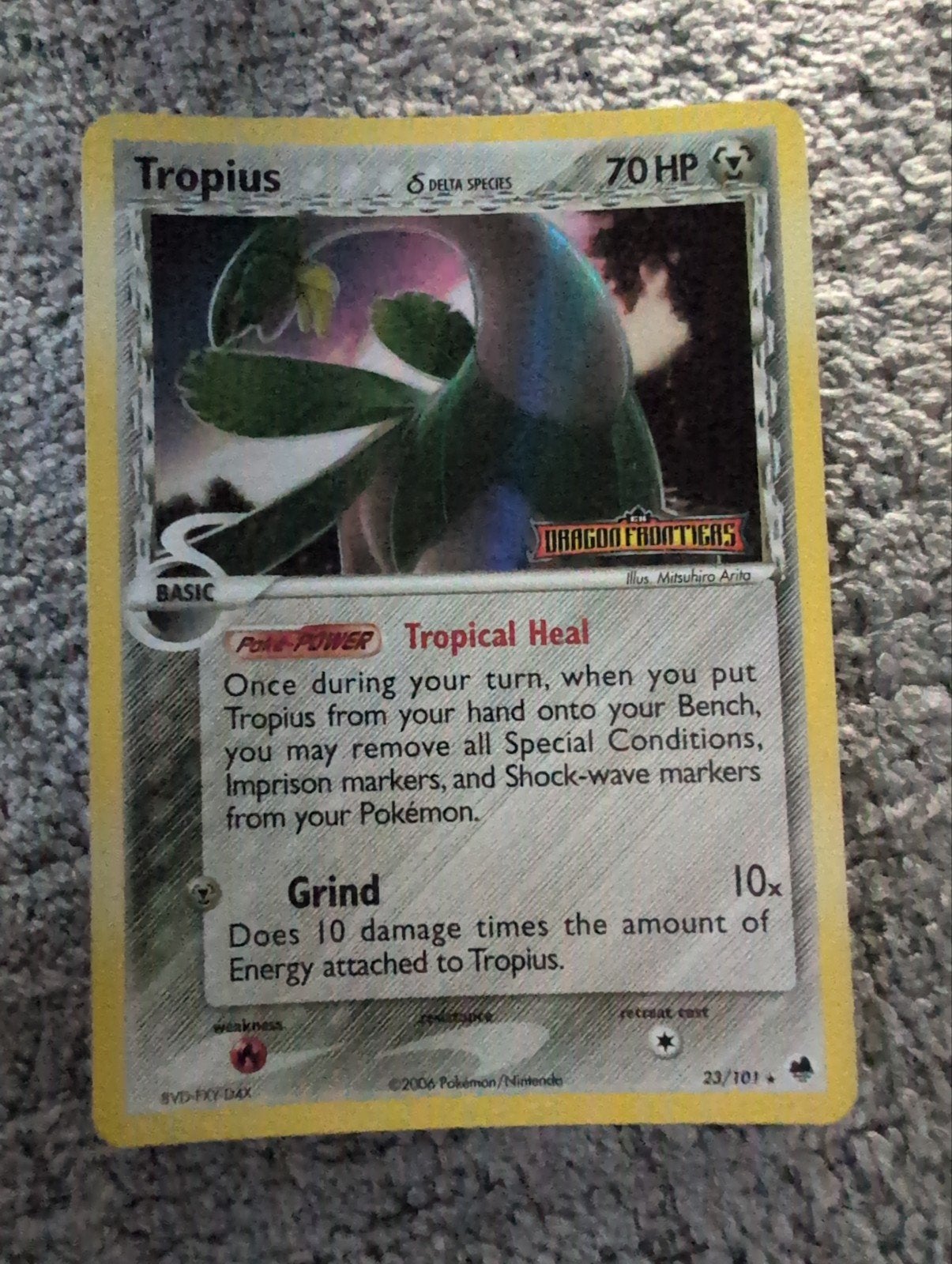 Tropius Pokemon Kaart - Dragon Frontiers 23/101, Ophalen of Verzenden