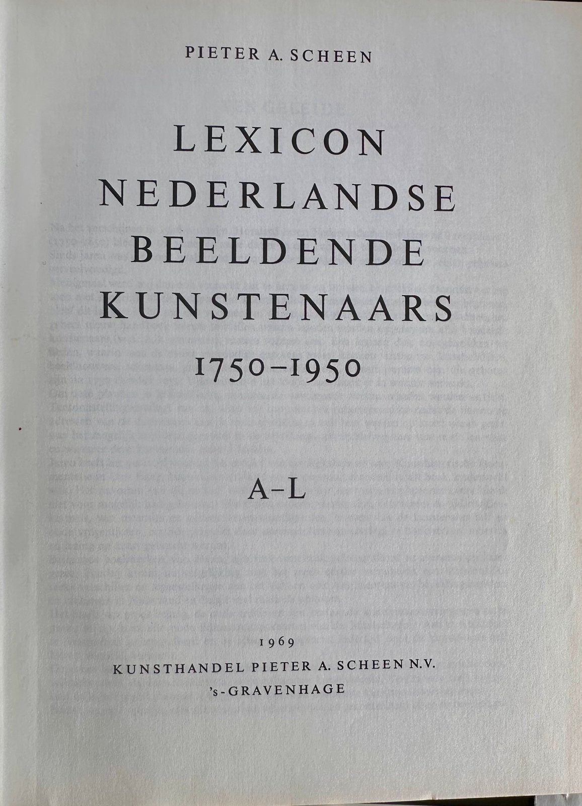 Pieter Scheen Lexicon Nederl.Beeldende Kunstenaars-1750-1950, Boeken, Ophalen of Verzenden, Gelezen, Schilder- en Tekenkunst