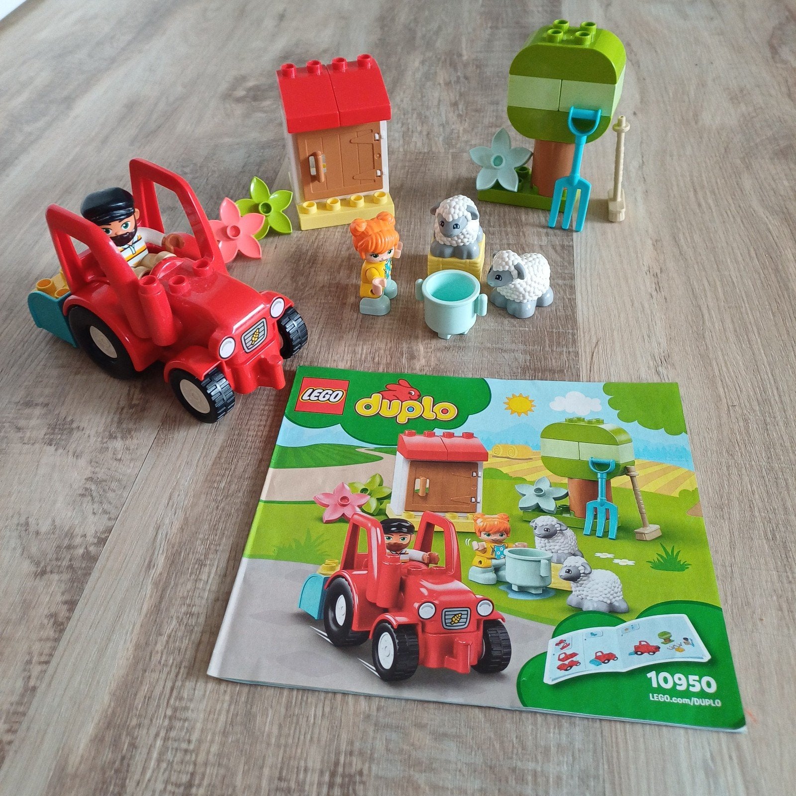 LEGO Duplo Boerderij Tractor en Dieren (10950), Ophalen of Verzenden, Gebruikt