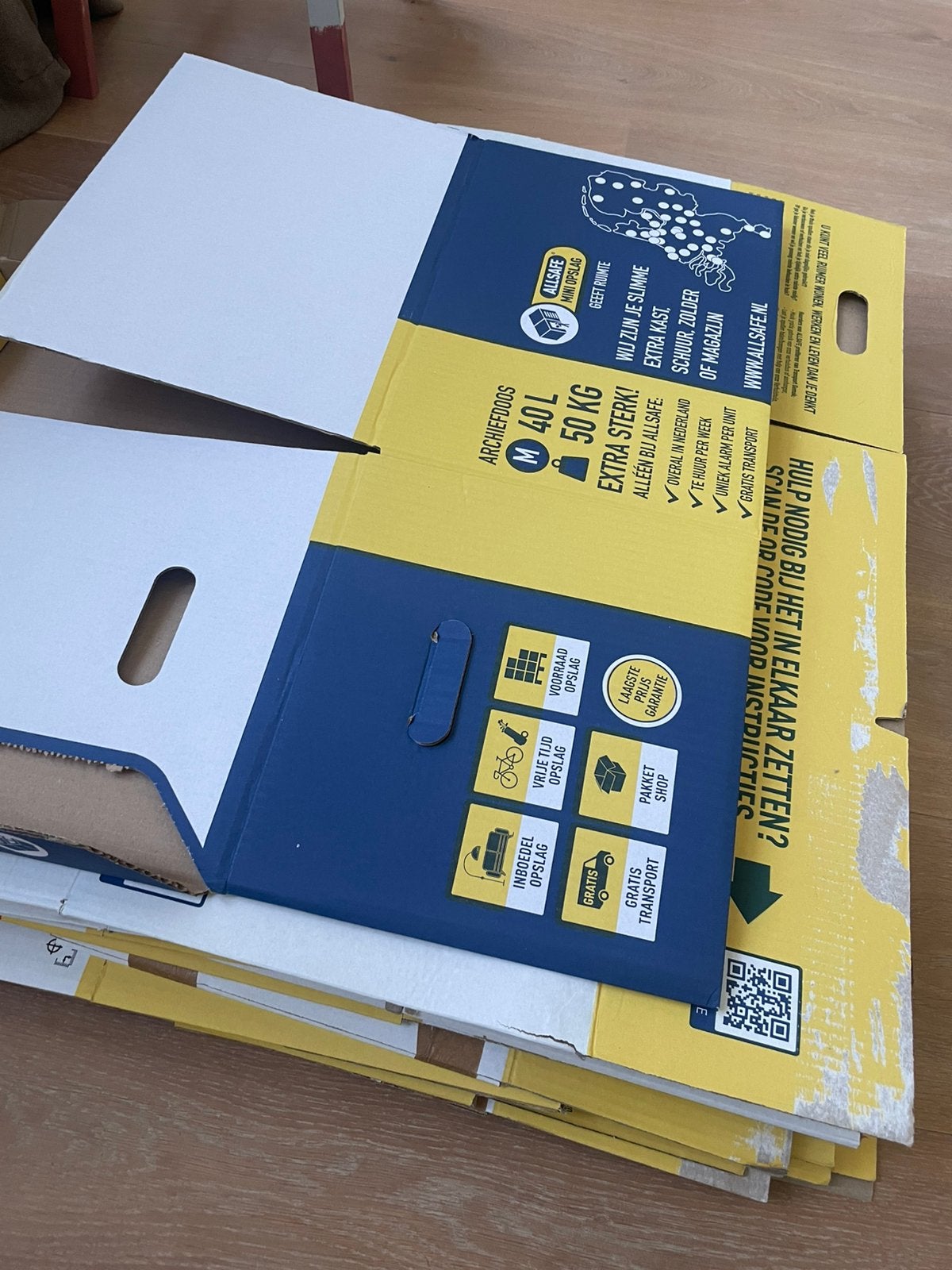 Verhuisdozen ALLSAFE 18-20 stuks, Ophalen, 40 tot 60 cm, 50 tot 75 cm, 35 tot 50 cm