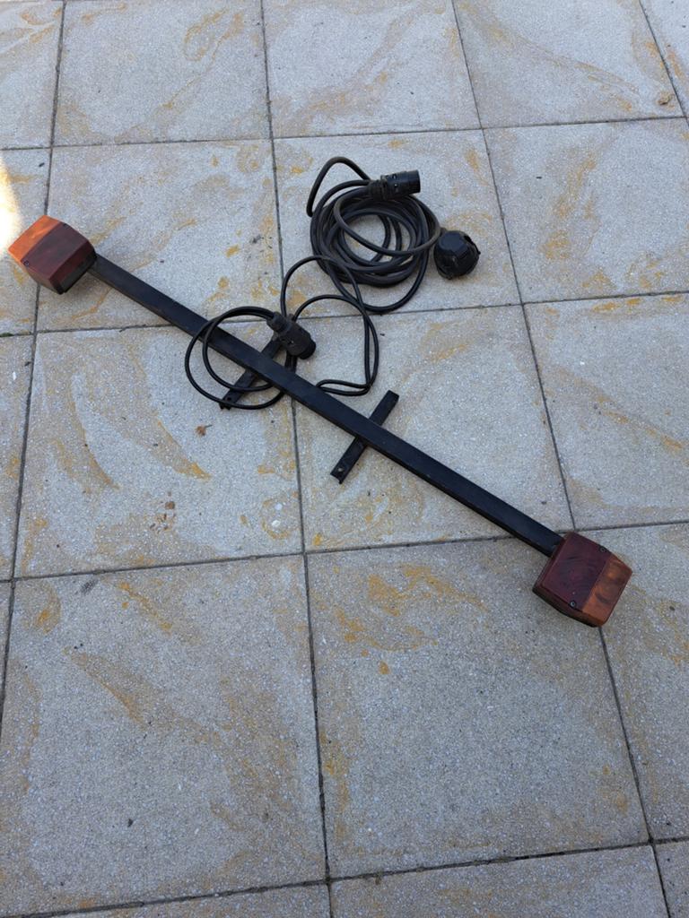 Lichtbalk voor aanhanger/caravan met 520 cm verlengkabel, Ophalen