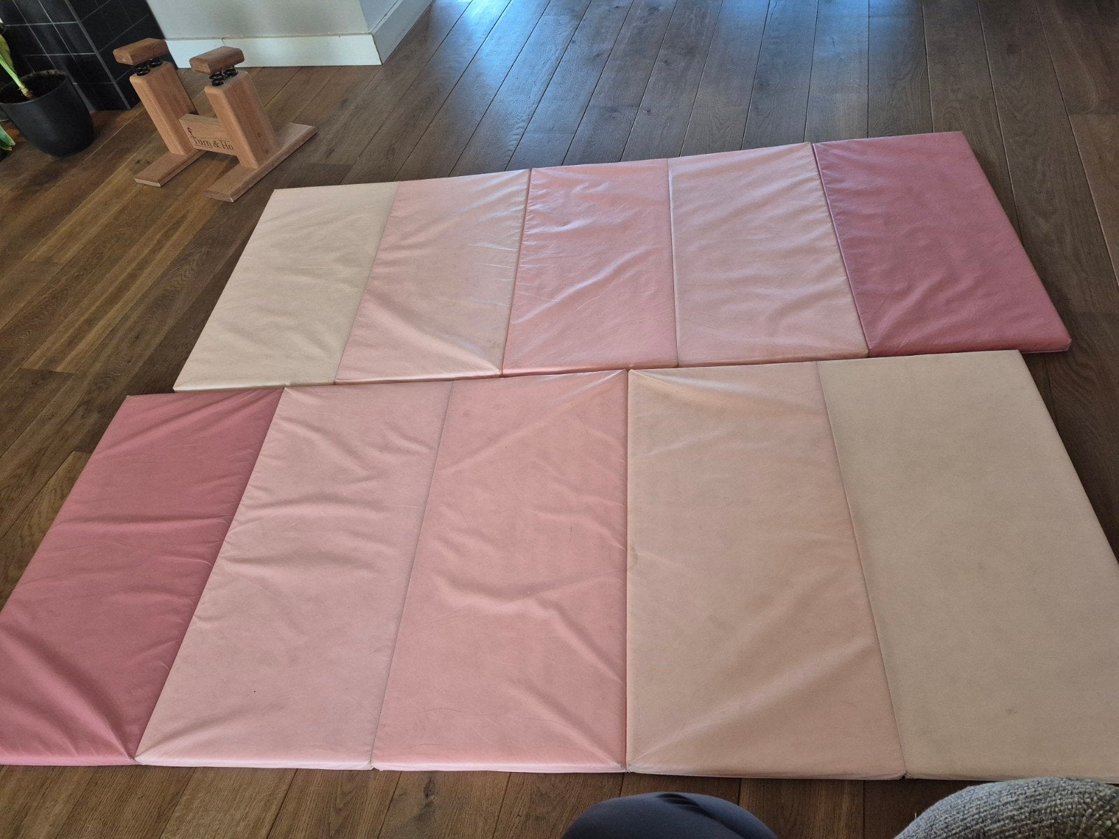2x Roze Plufsig Mat / Gymnastiekmat, Ophalen, Gebruikt, Jongen of Meisje