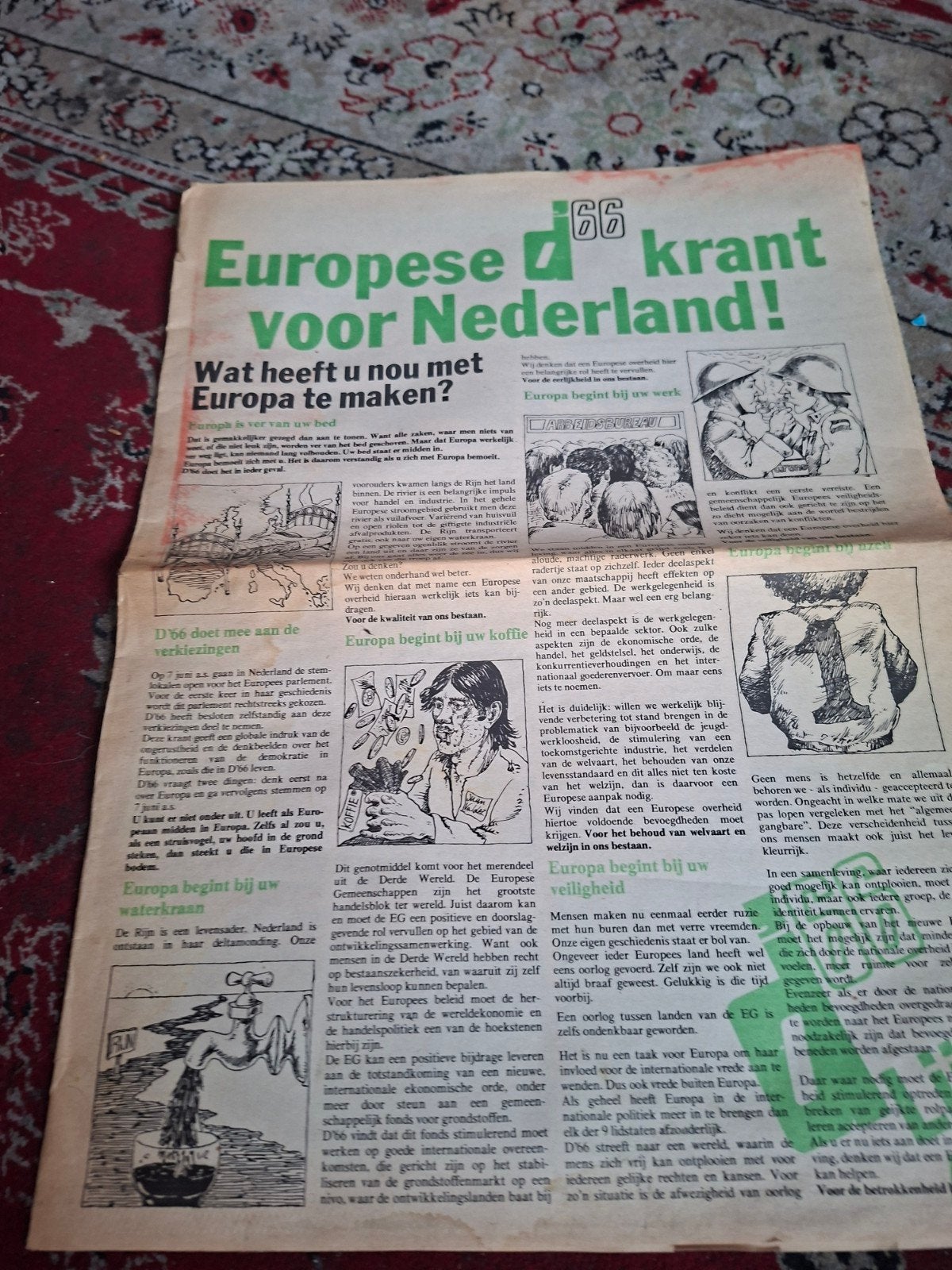 Europese D66 krant voor Nederland! (1966), Boeken, Ophalen, Gelezen, Krant