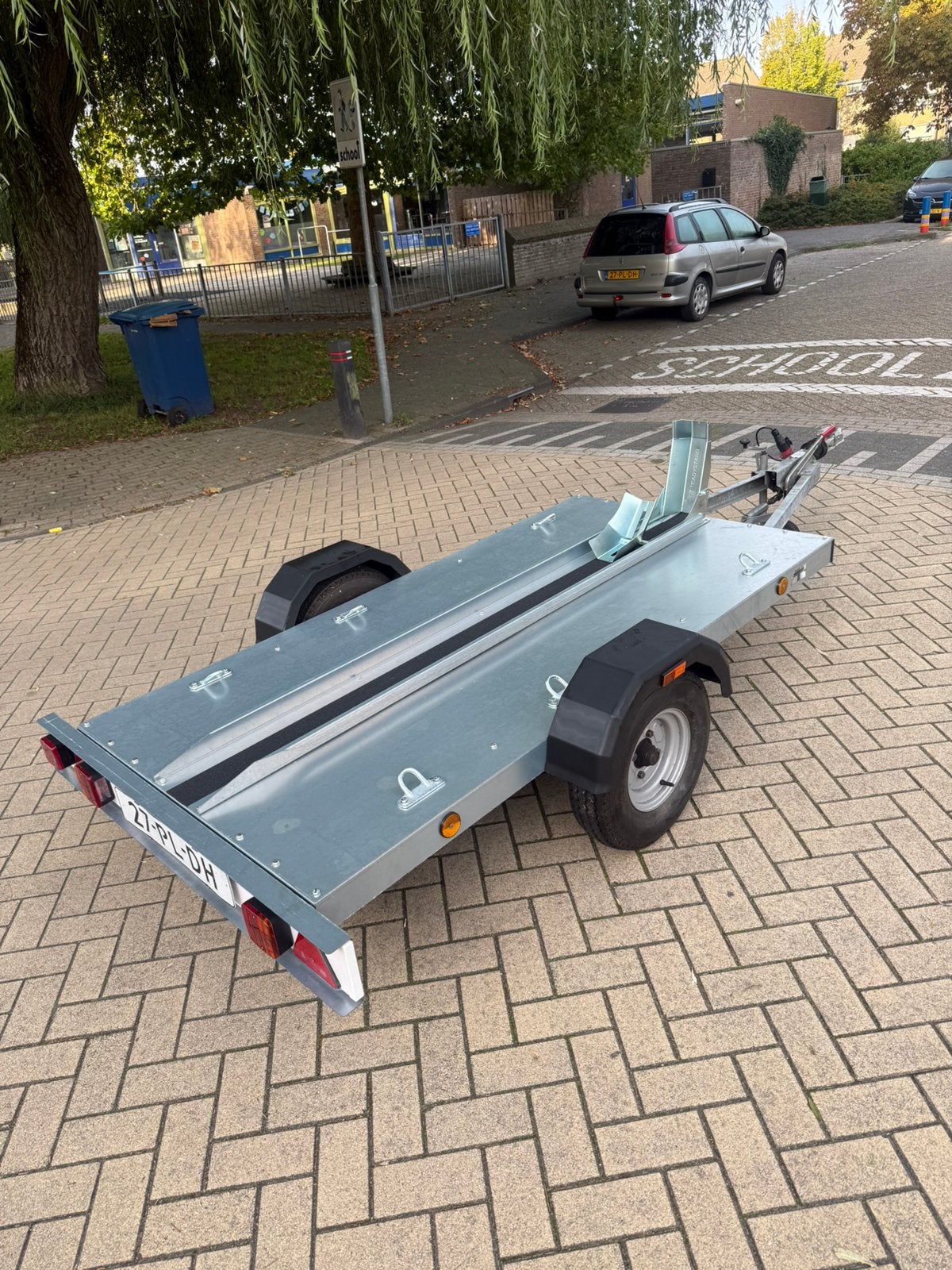 Zeer nette geremde motor aanhanger / trailer, Ophalen, Zo goed als nieuw