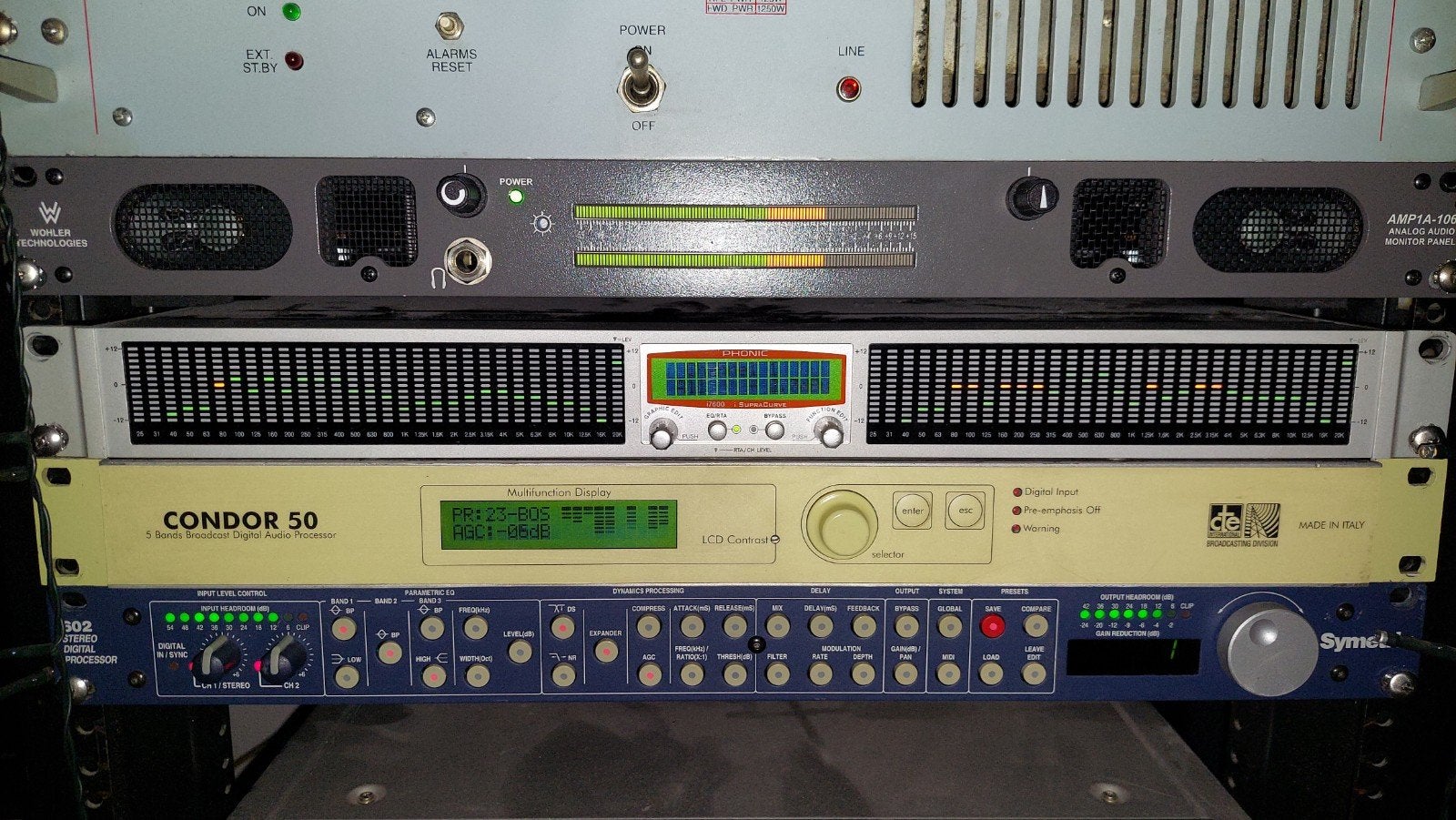 cte condor 50 en symetrix 602 fm soundprocessing setje., Ophalen of Verzenden, Gebruikt, Audio