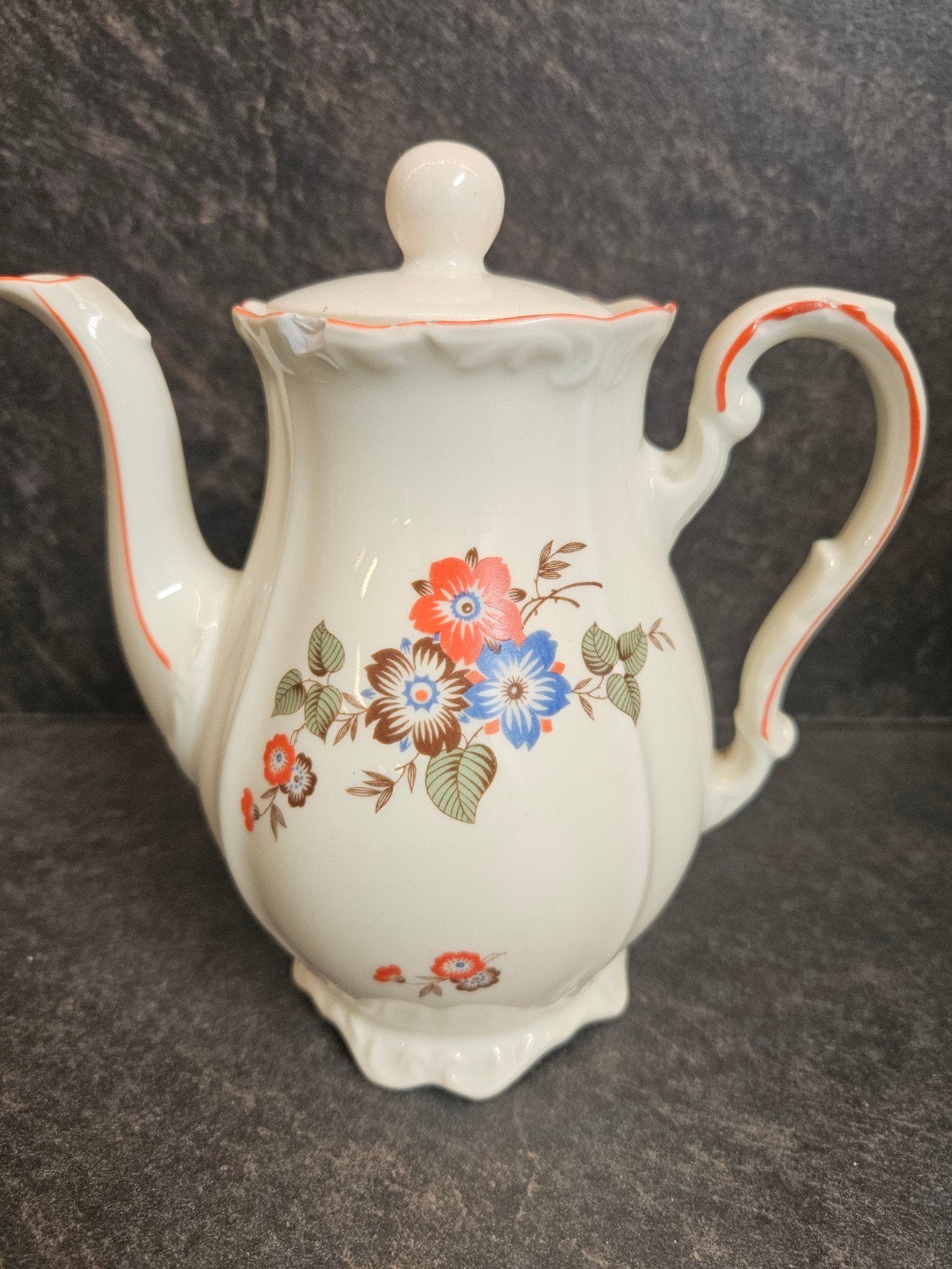 Vintage theepot met bloemmotief, Antiek en Kunst, Ophalen of Verzenden