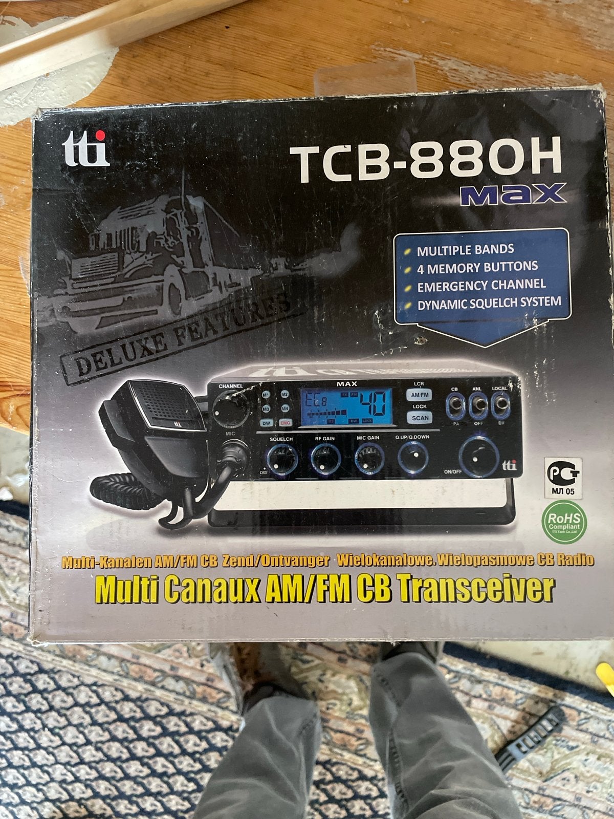Tti TCB-880H MAX CB Transceiver - 27 mc bak, Telecommunicatie, Zenders en Ontvangers, Ophalen, Nieuw, Zender en Ontvanger