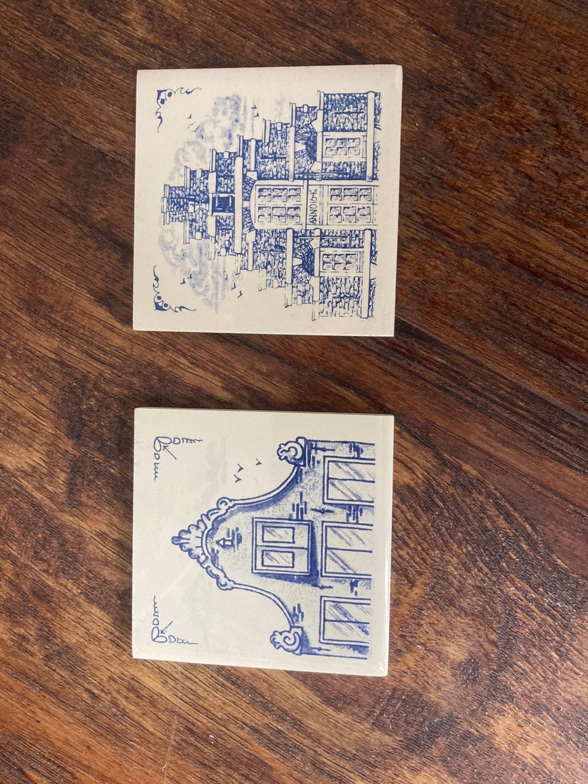 Delftsblauwe tegeltjes KLM Business Class, Ophalen