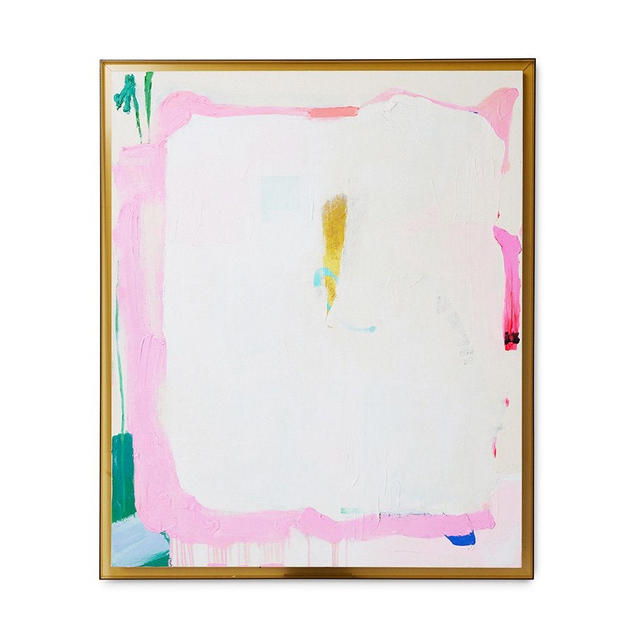 HK Living schilderij White Sands met baklijst, Ophalen, Abstract, Acrylverf, Ingelijst