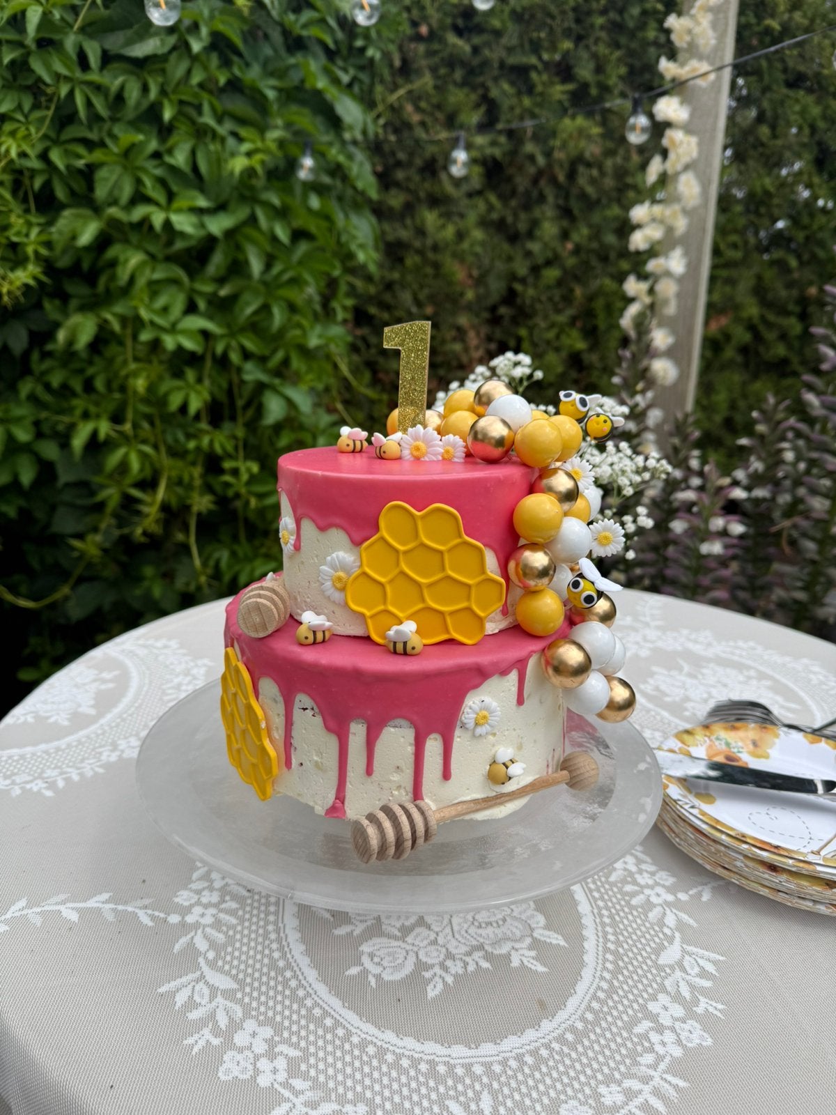 Taart decoratie Bee-One, Ophalen of Verzenden, Zo goed als nieuw, Versiering, Geboorte of Huwelijk