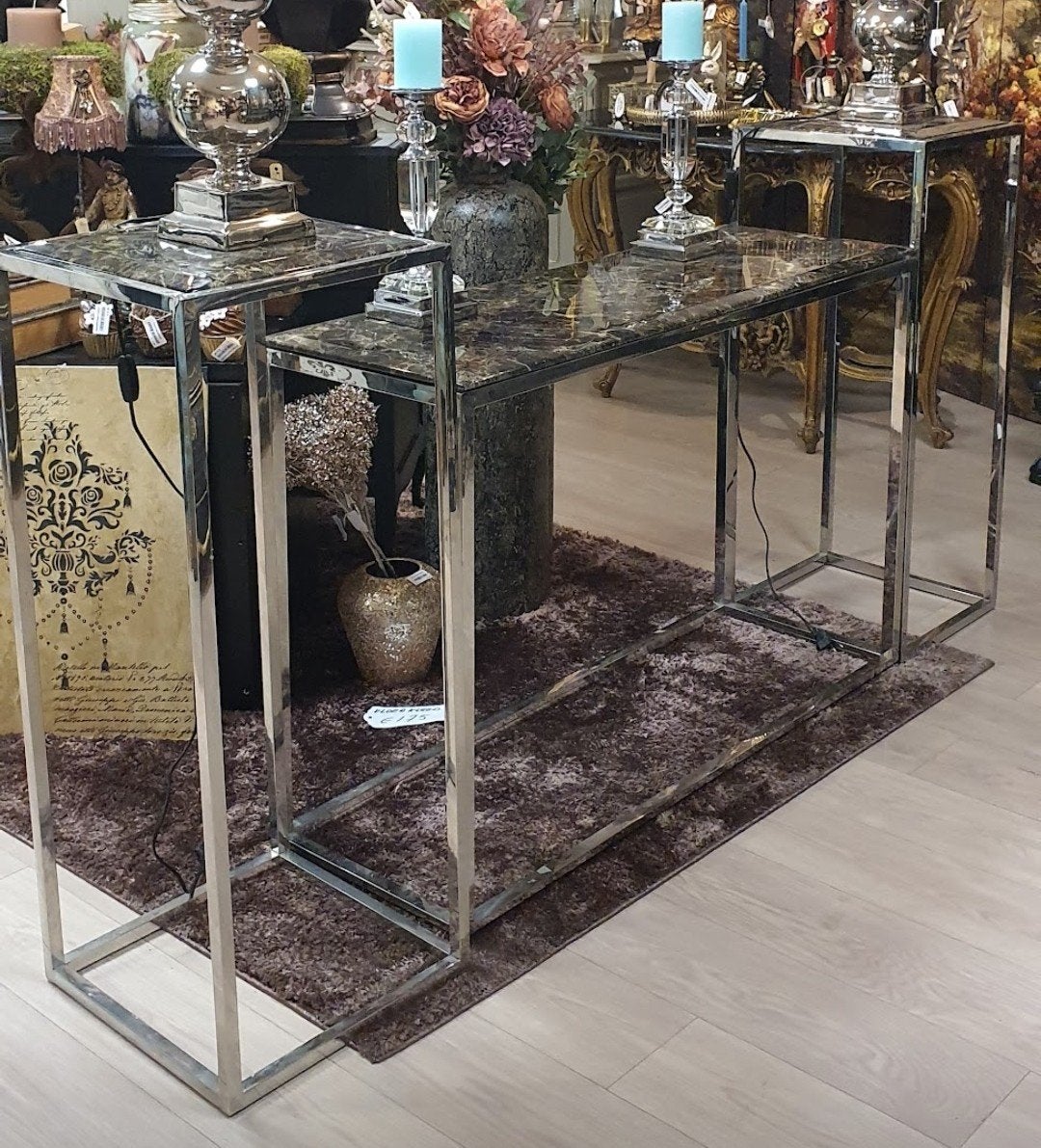Colmore 3-delige set met marmer blad