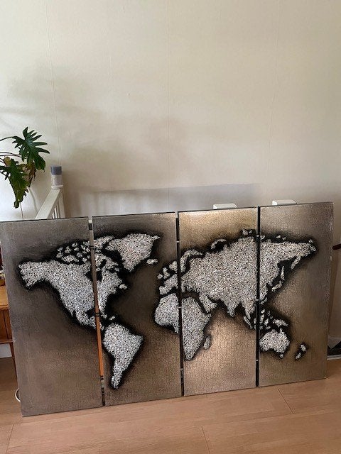 De wereld, Ophalen, Gebruikt, 125 cm of meer, Schilderij