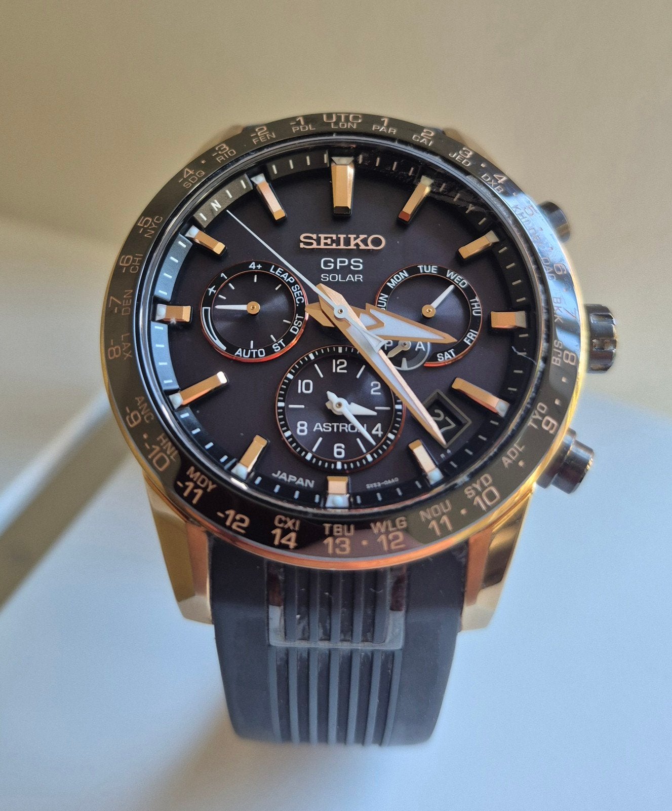 Seiko Astron GPS Solar SSH006J1, Sieraden, Tassen en Uiterlijk, Horloges | Heren, Polshorloge, Kunststof, Ophalen of Verzenden