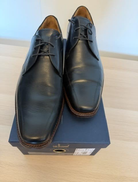Van Bommel zwarte Veterschoenen maat 9.5I (44), Verzenden, Zwart, Zo goed als nieuw, Van Bommel