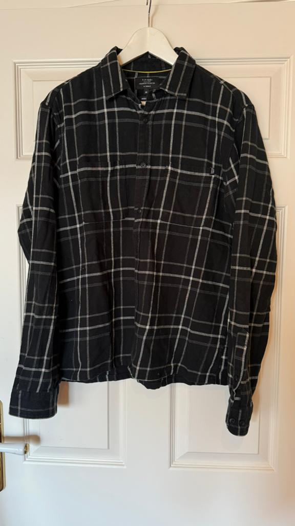 Tiffosi zwart/grijze blouse maat M, Zwart, Tiffosi, Zo goed als nieuw, Halswijdte 39/40 (M)