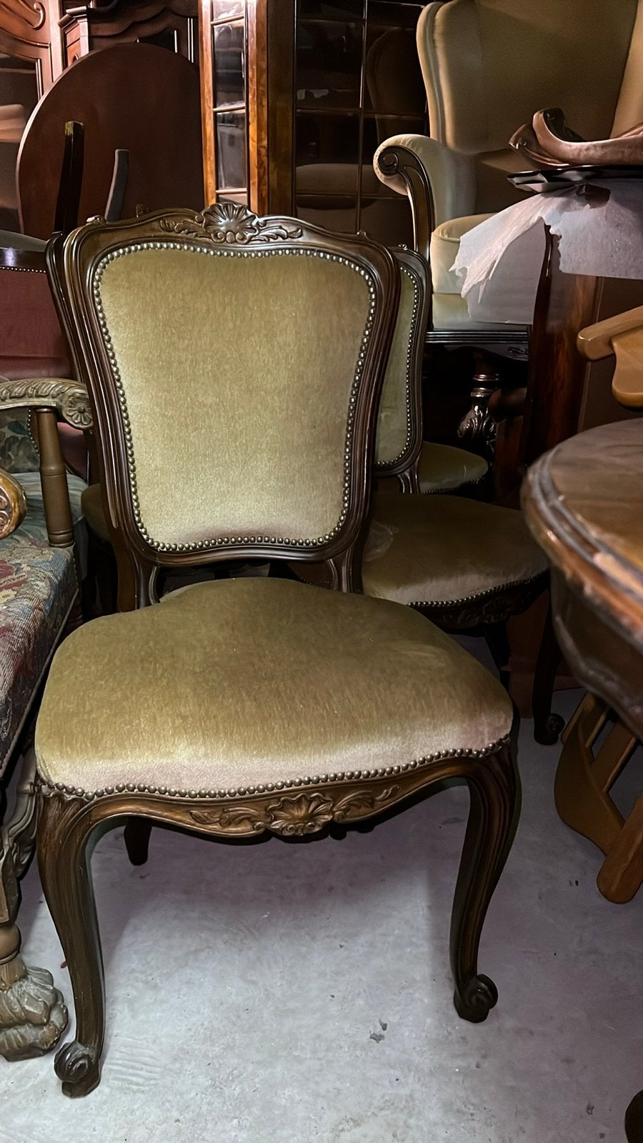 Set van 4 Klassieke Noten Eetkamerstoelen, Ophalen