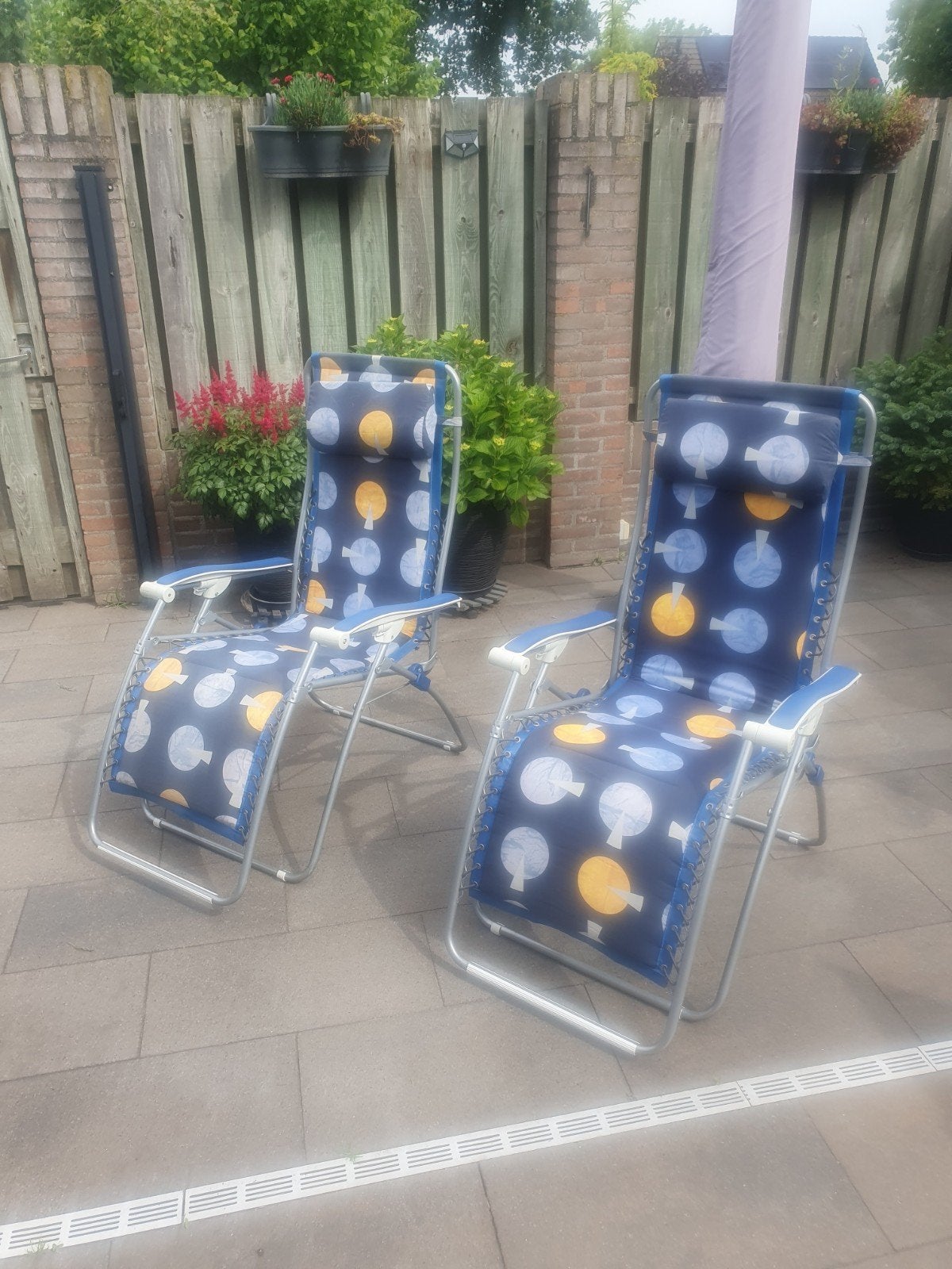 Lafuma Relaxstoelen - Zo goed als nieuw, Ophalen, Zo goed als nieuw, Textileen, Verstelbaar