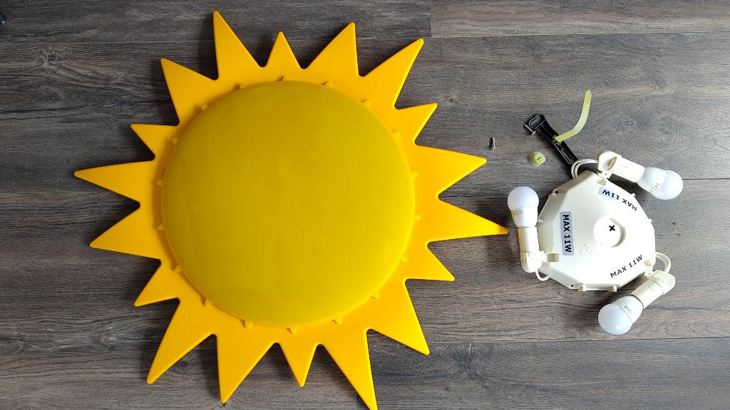 Ikea plafondlamp zon, Ophalen, Gebruikt, Kunststof