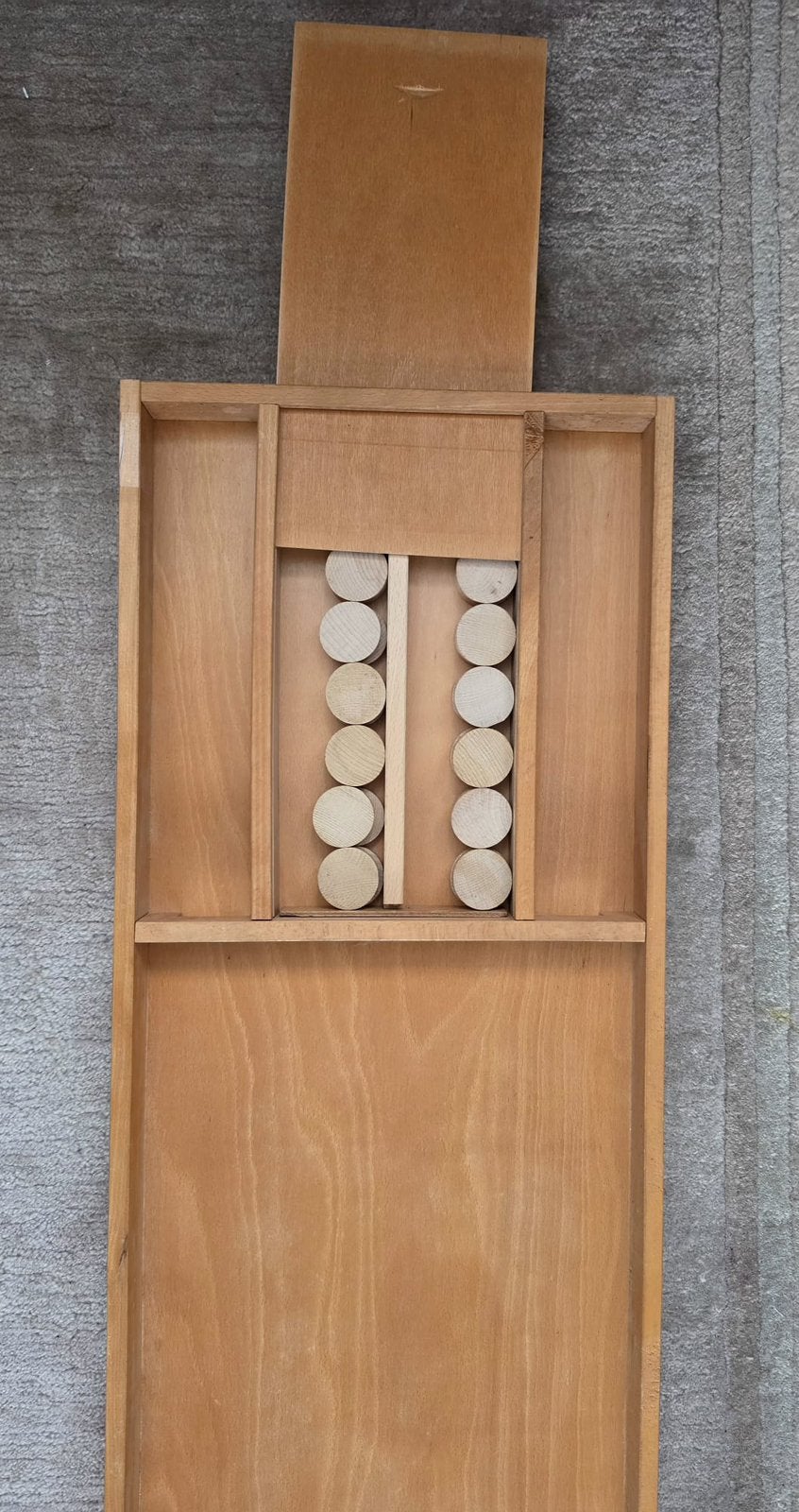 Houten Sjoelbak, Ophalen, Gebruikt