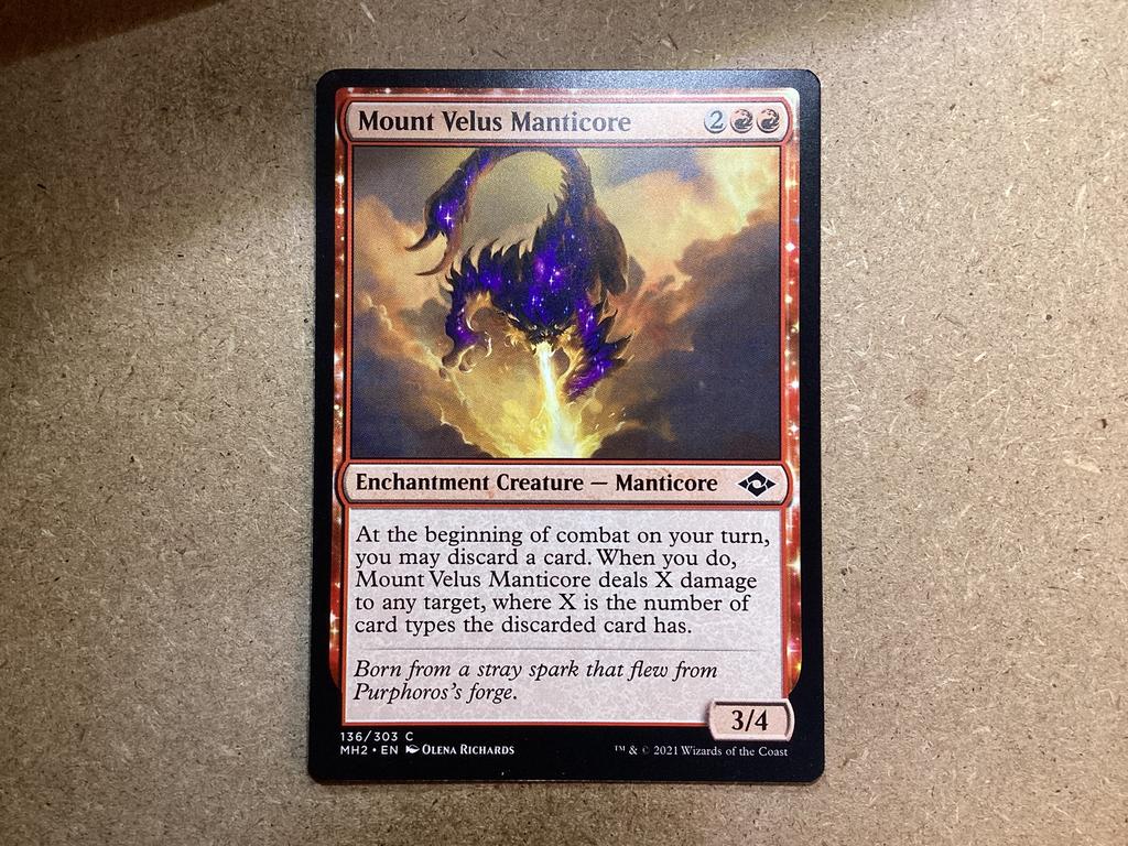 1x Mount Velus Manticore [136/303] (Near Mint), Ophalen of Verzenden, Zo goed als nieuw, Losse kaart