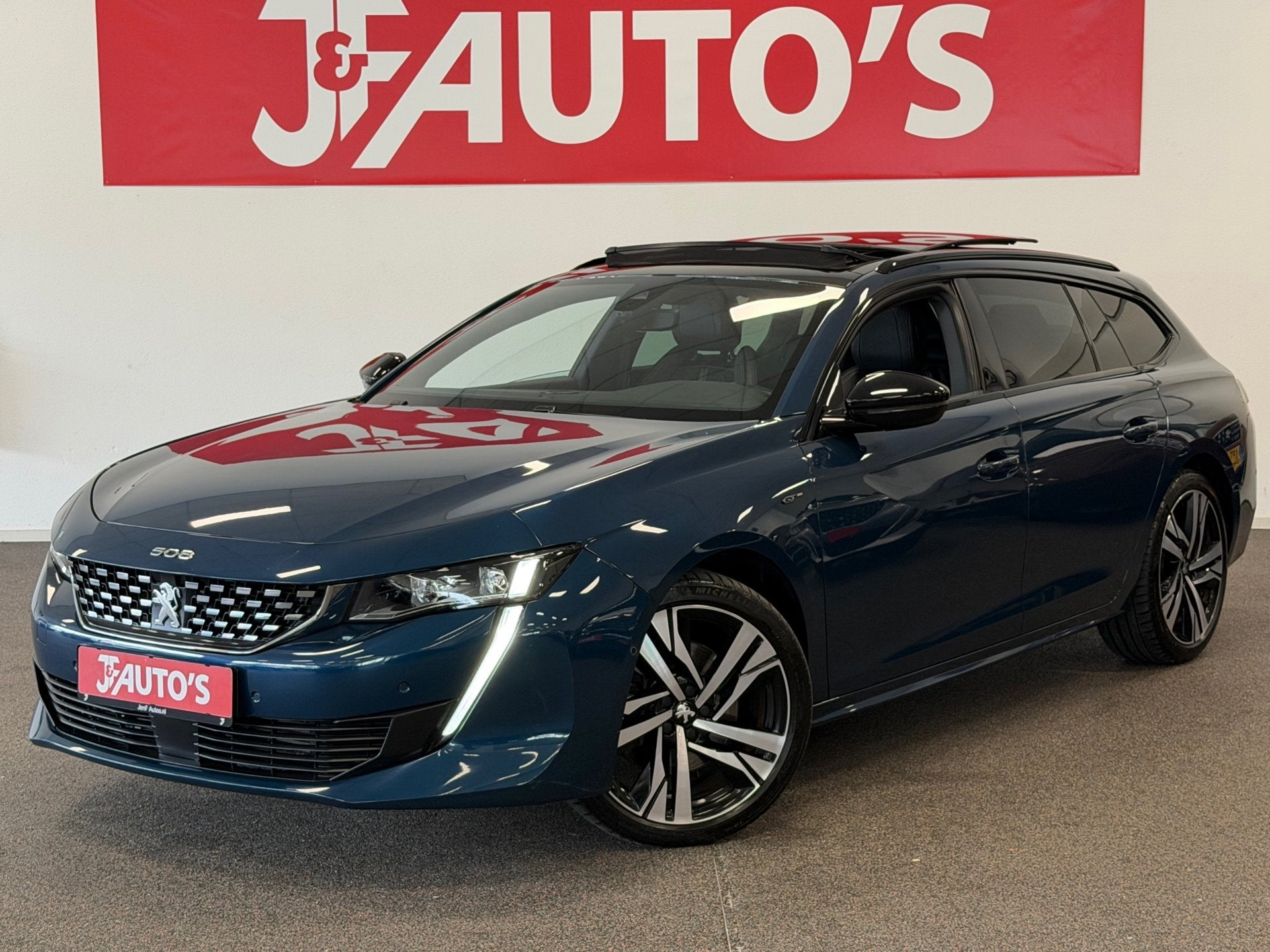 Peugeot 508 SW 1.6 PureTech GT LINE|NAVICAMERA|PANORAMA|CRUI, 745 kg, Gebruikt, 4 cilinders, Blauw