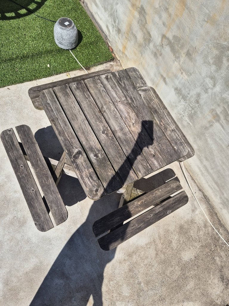 GRATIS AFHALEN Kinderpicknicktafel, Gebruikt, Rechthoekig, Hout, Ophalen
