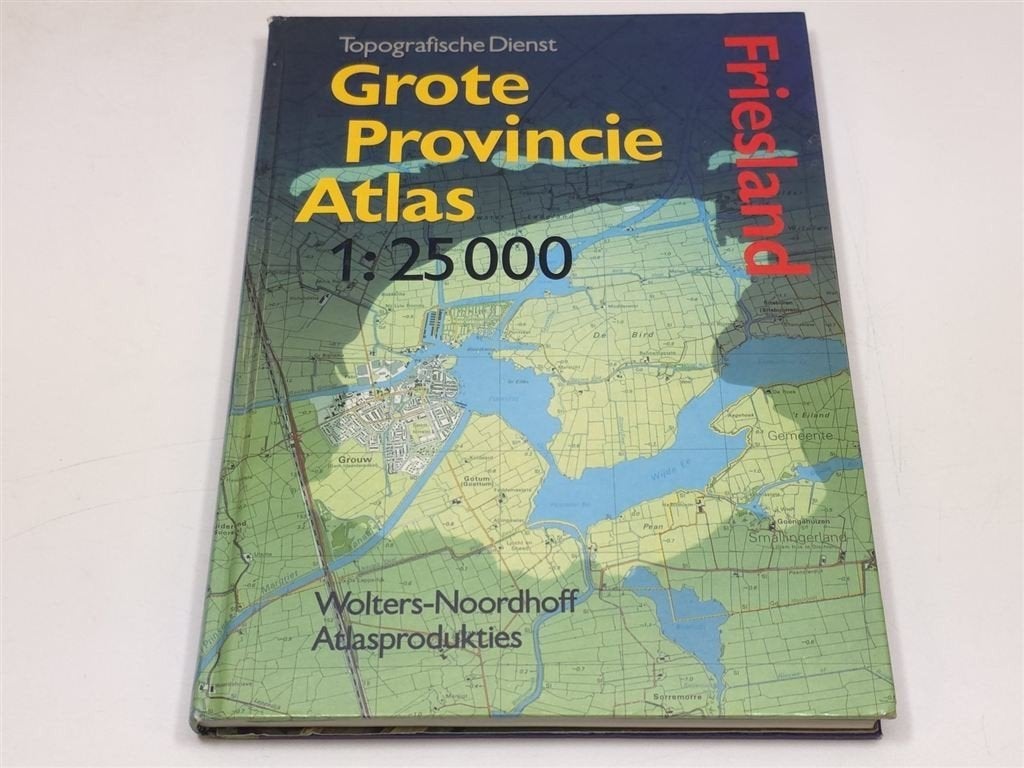 Friesland — Provinciatlas 1:25.000, Topografische Kaarten, Gelezen, Ophalen of Verzenden, Landkaart, 1800 tot 2000