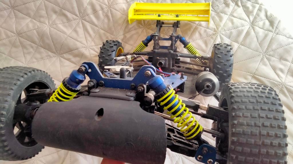 Buggy 4wd chassis frame base rc nitro rally, Ophalen of Verzenden, Gebruikt, Nitro, Auto offroad