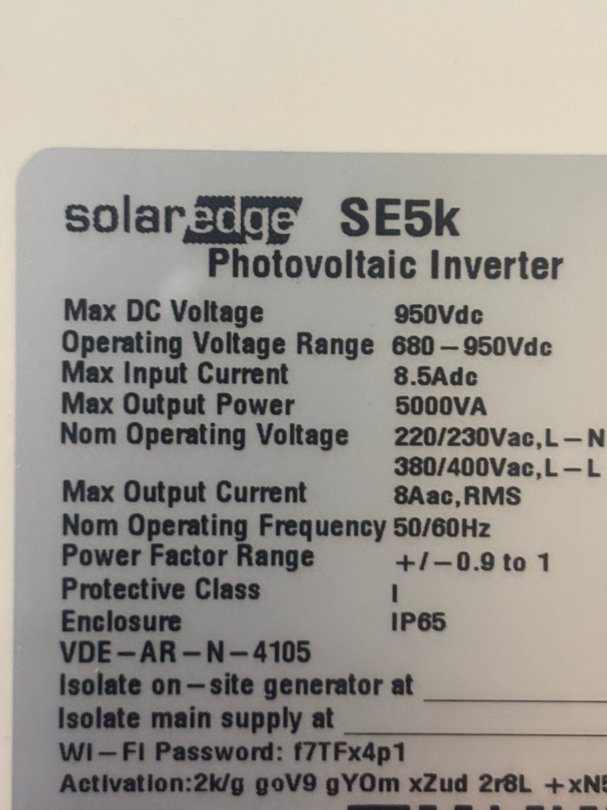 SolarEdge SE5K Omvormer 5kW - Hoogwaardige PV Inverter, Ophalen, Gebruikt, Overige typen, 200 wattpiek of meer