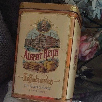 OUD AH ALBERT-HEIJN KOFFIE BLIK MET 8 KOFFIE WAARDEPUNTEN, Antiek en Kunst, Ophalen of Verzenden