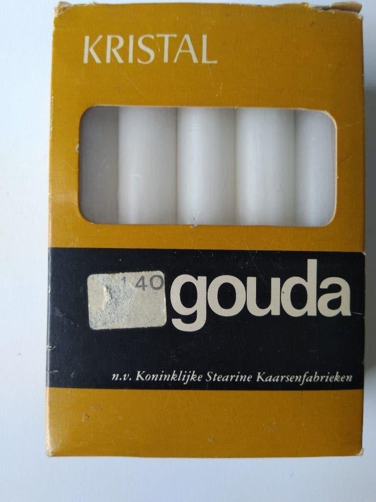 vintage kerstboomkaarsjes Gouda, Ophalen of Verzenden, Zo goed als nieuw
