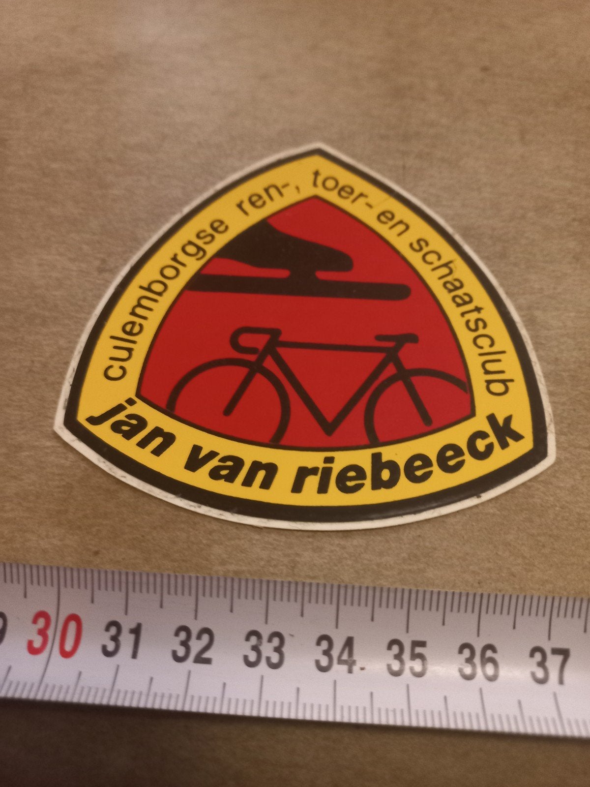 Vintage Sticker Culemborgse Ren-, Toer- en Schaatsclub, Ophalen of Verzenden