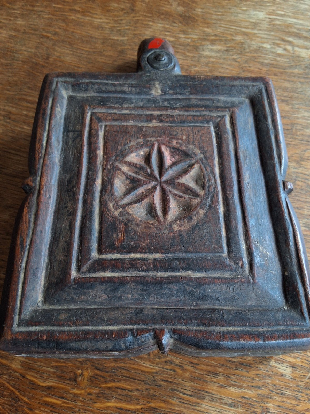Antieke Tika Box - Houten Pigment Doos uit India, Ophalen of Verzenden