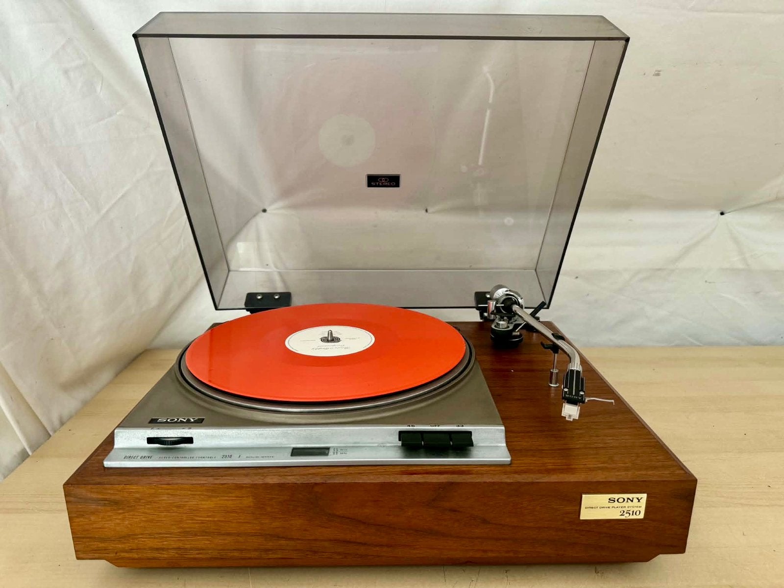 🔴 SONY PS-2510 🔴 SONY HS-150 HEADSHELL 🔴 NIEUWSTAAT 🔴, Ophalen, Pitch-regelaar, Zo goed als nieuw, Platenspeler