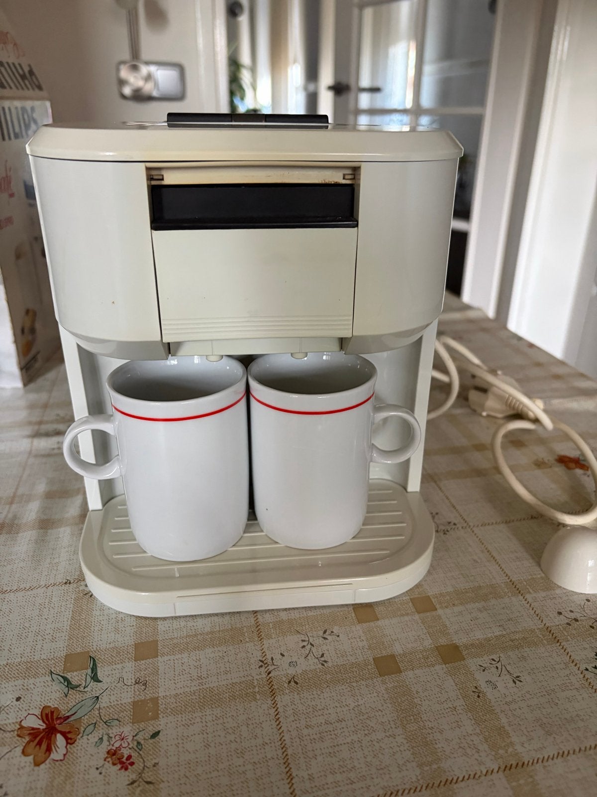 Philips Café Duo HD 5190 Koffiezetapparaat met 2 kopjes, Gebruikt, Koffiemachine, Gemalen koffie, Ophalen of Verzenden