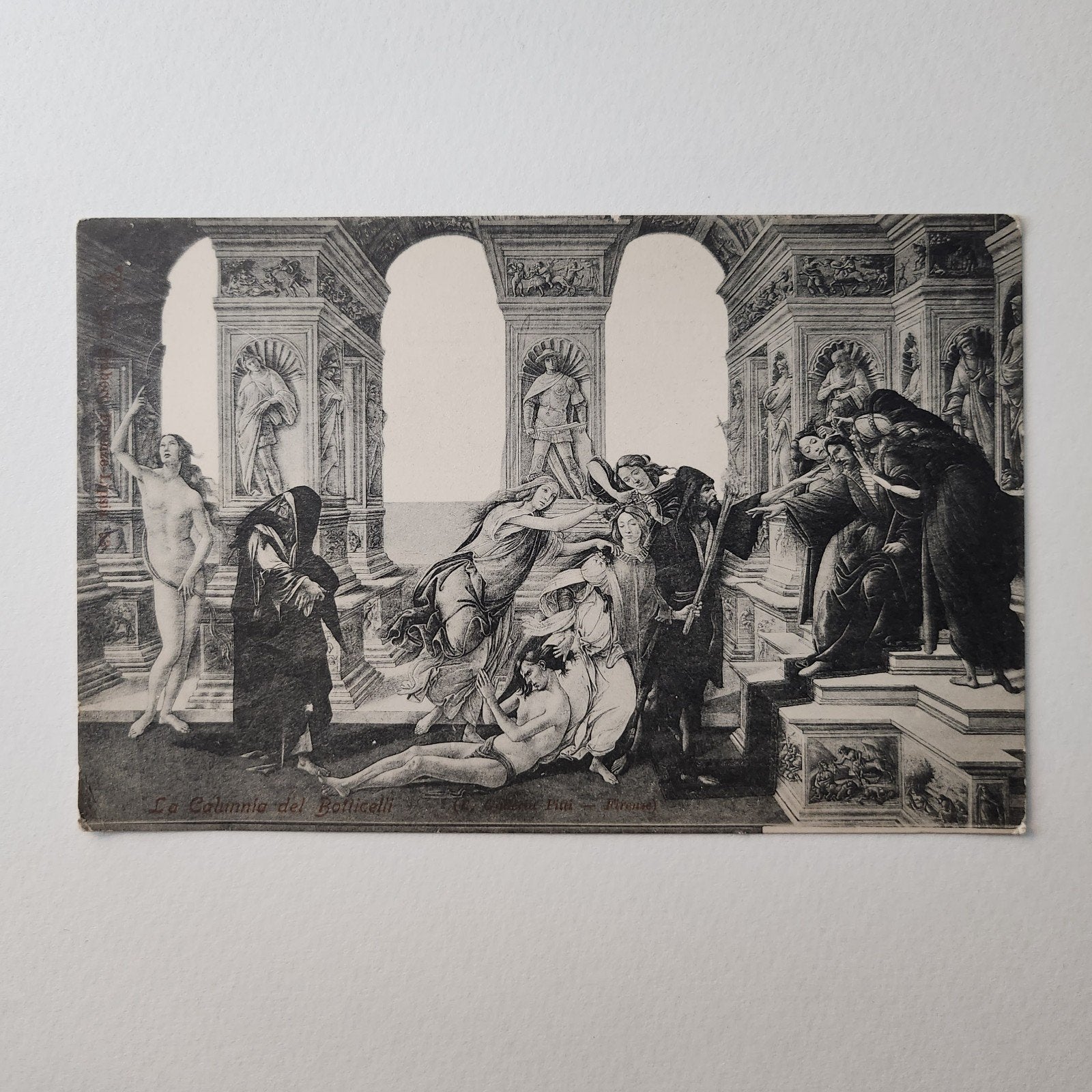<1920 Kunstkaart Le Calunnia del Botticelli, Verzenden, Voor 1920, Ongelopen, Cultuur en Media