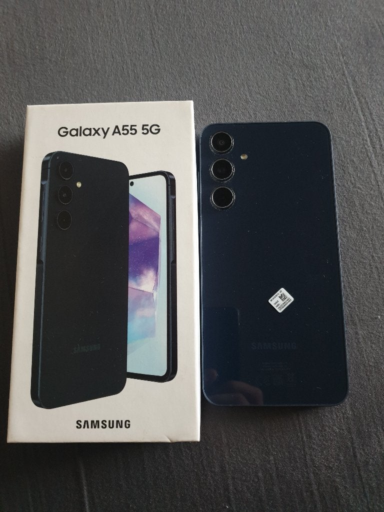 Samsung galaxy a55 zgan compleet 256gb (evt ruil), Zwart, Ophalen of Verzenden, Zo goed als nieuw, Galaxy A