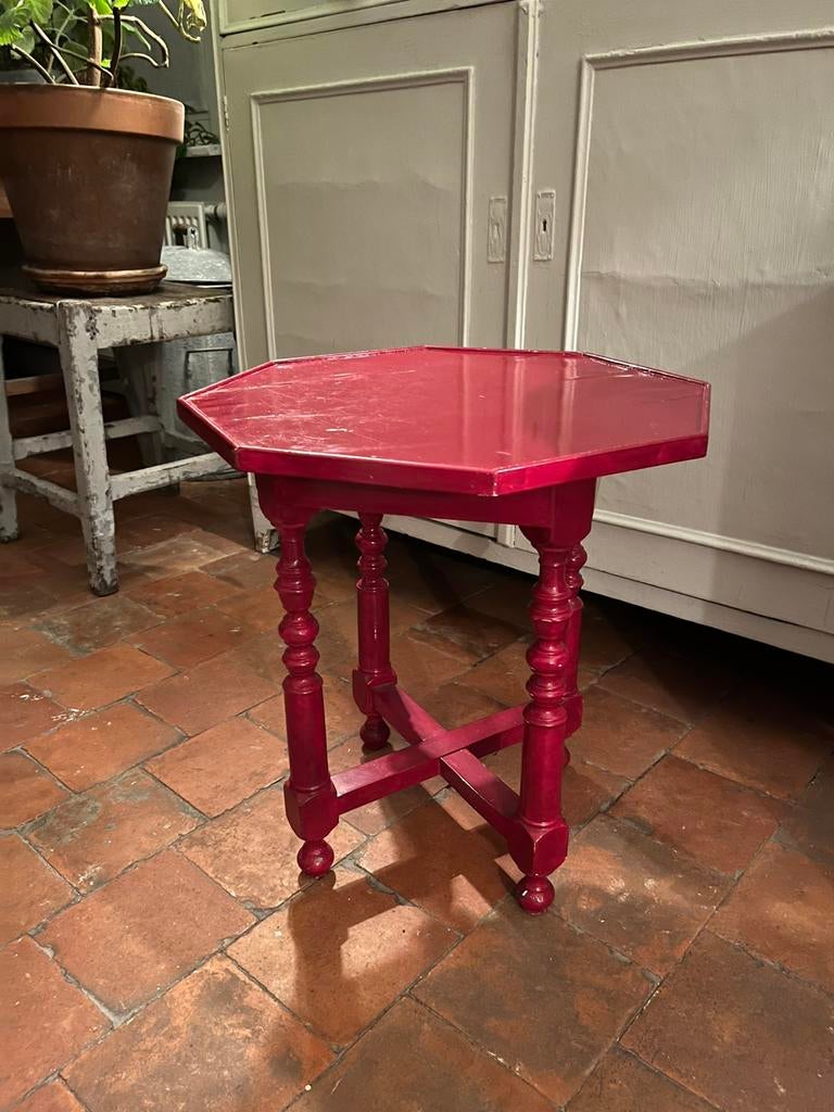 ANTIEKE TAFEL BIJZETTAFEL WIJNTAFEL VIGNERON PRACHTIGE KLEUR, Antiek en Kunst, Ophalen