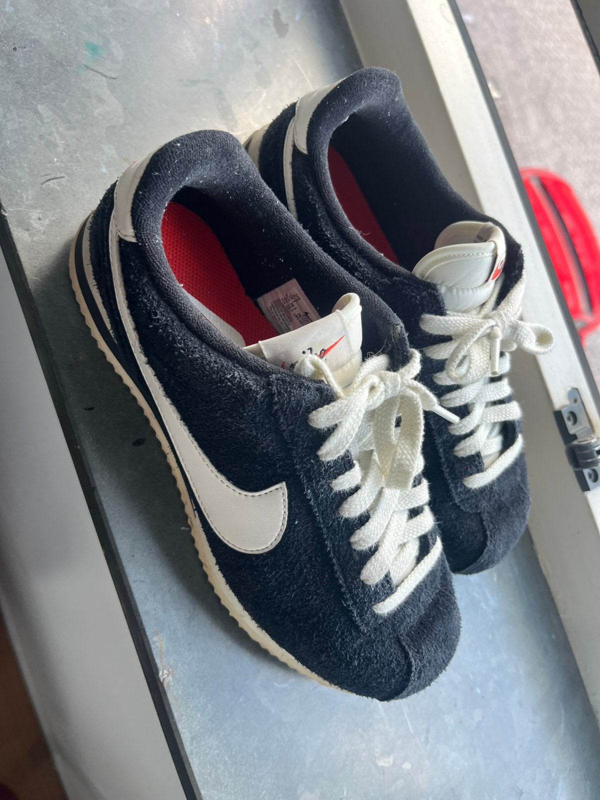 Nike Cortez Vintage suede sneaker schoen 38.5, Zwart, Ophalen of Verzenden, Sneakers of Gympen, Zo goed als nieuw