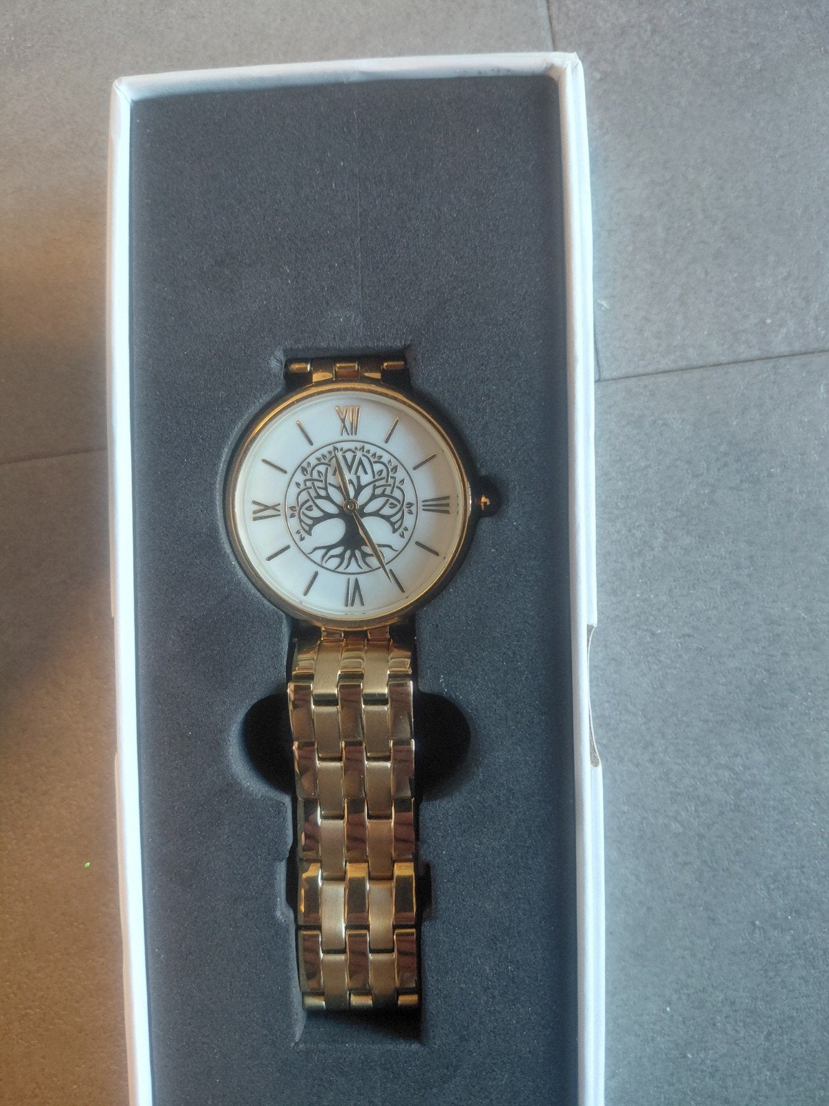 Gouden AVA Yggdrasil Guld•Vit•Parla Horloge - Batterij leeg, Sieraden, Tassen en Uiterlijk, Overige merken, Overige materialen