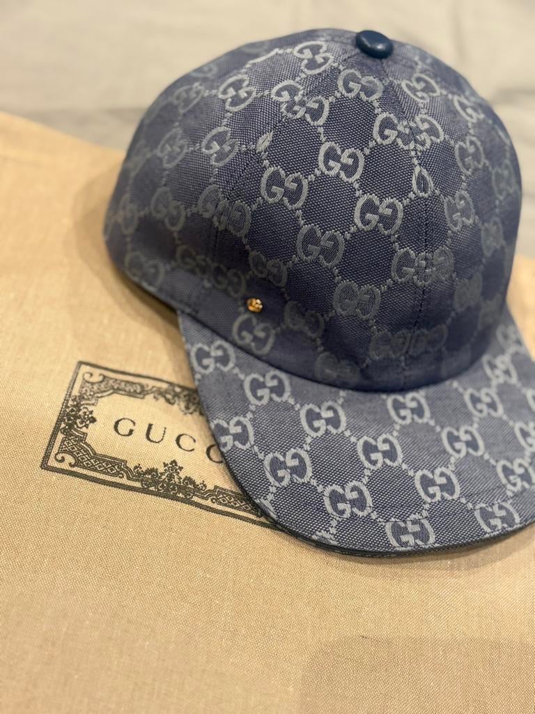 Gucci pet blauw, Kleding | Heren, Ophalen of Verzenden, Nieuw, Pet